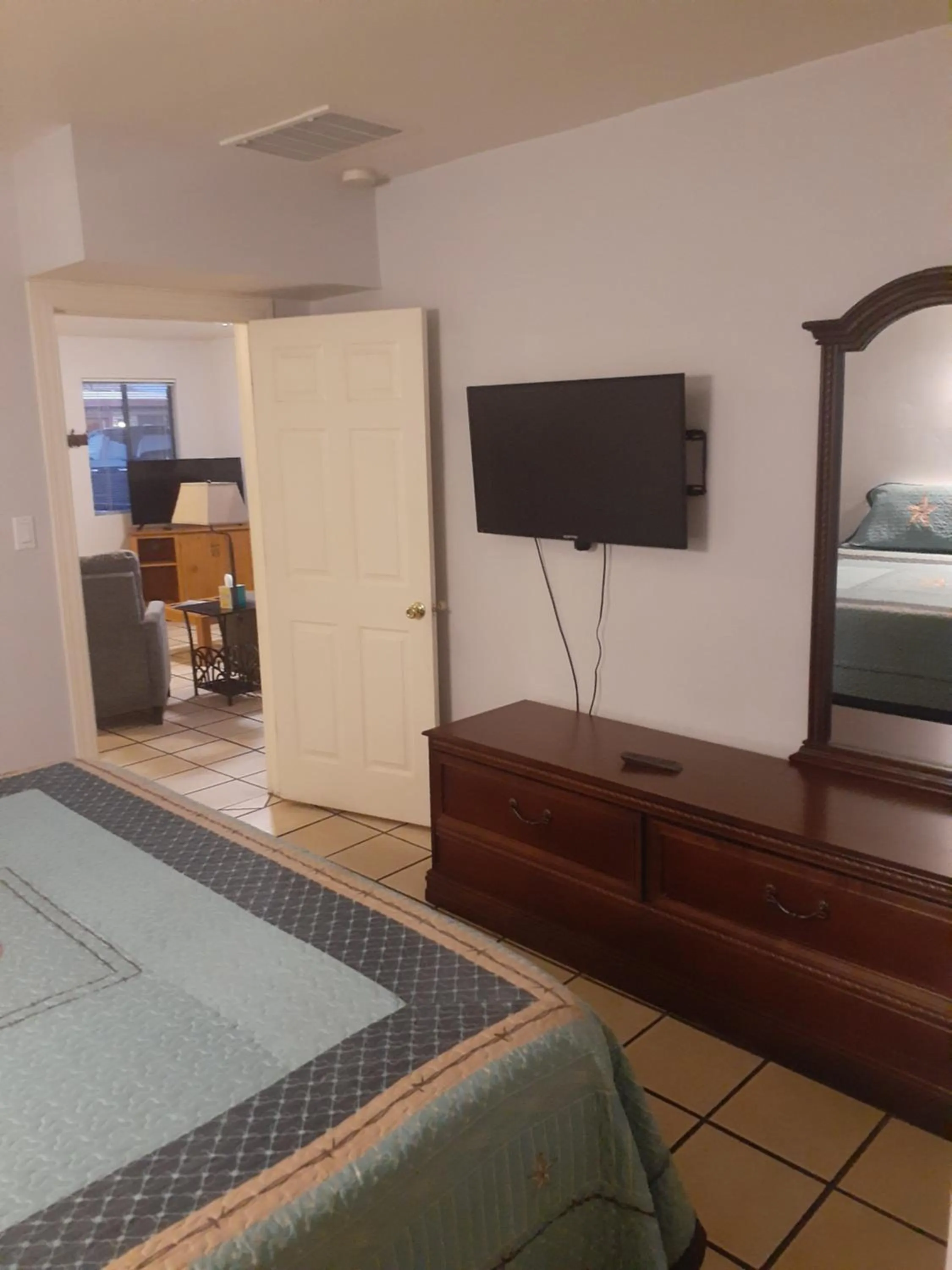 Bedroom in Stagecoach Suites