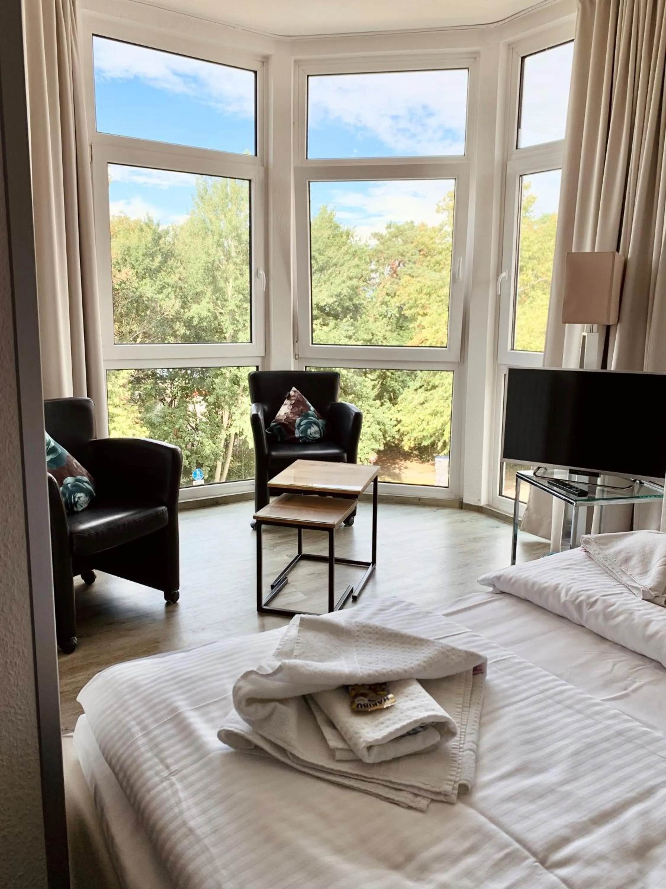 Living room, Bed in Strandresidenz Villa Verdi