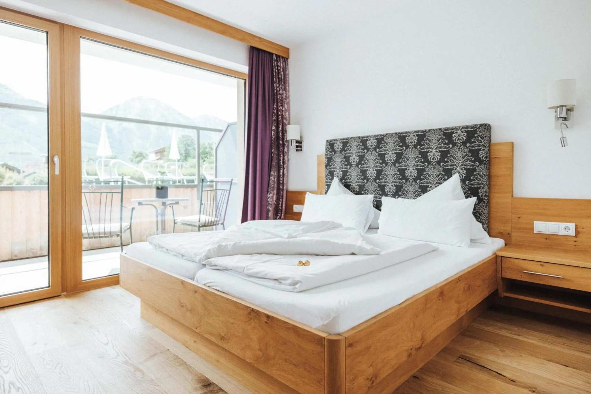 Bed in Hotel Silberfux