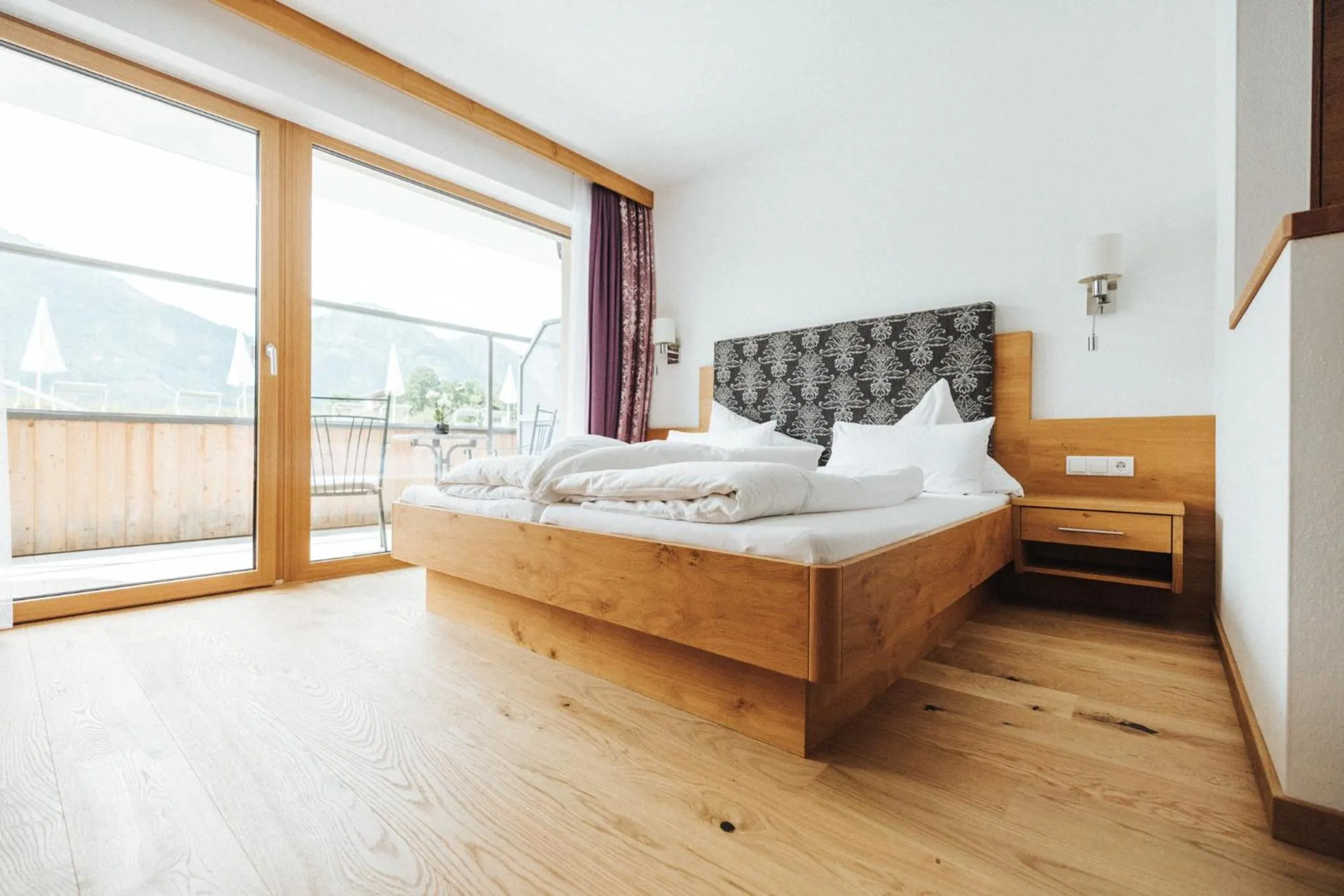 Bed in Hotel Silberfux