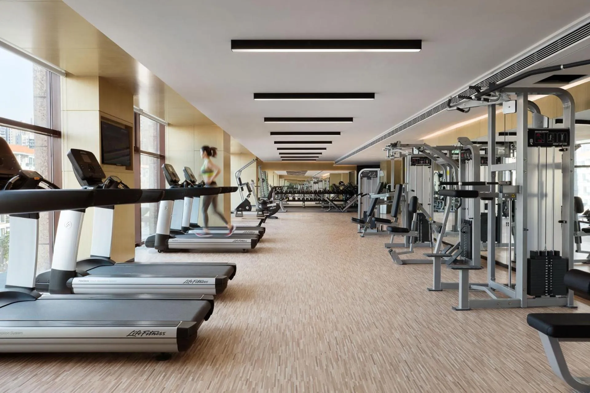 Fitness centre/facilities in Courtyard by Marriott Shunde Longjiang, Near Furniture Fair