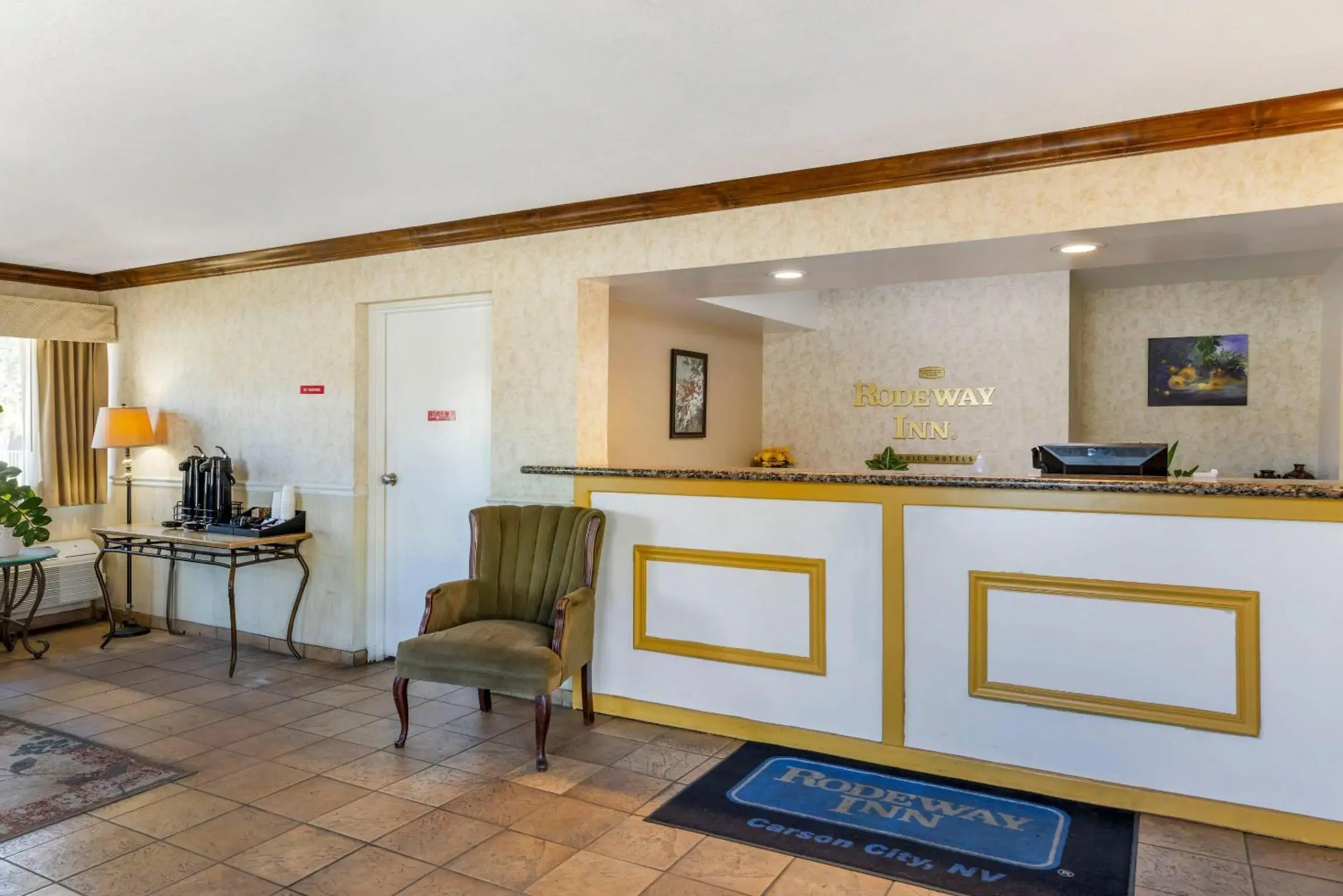 Lobby or reception in Rodeway Inn at Nevada State Capitol Lobby or reception in Rodeway Inn at Nevada State Capitol