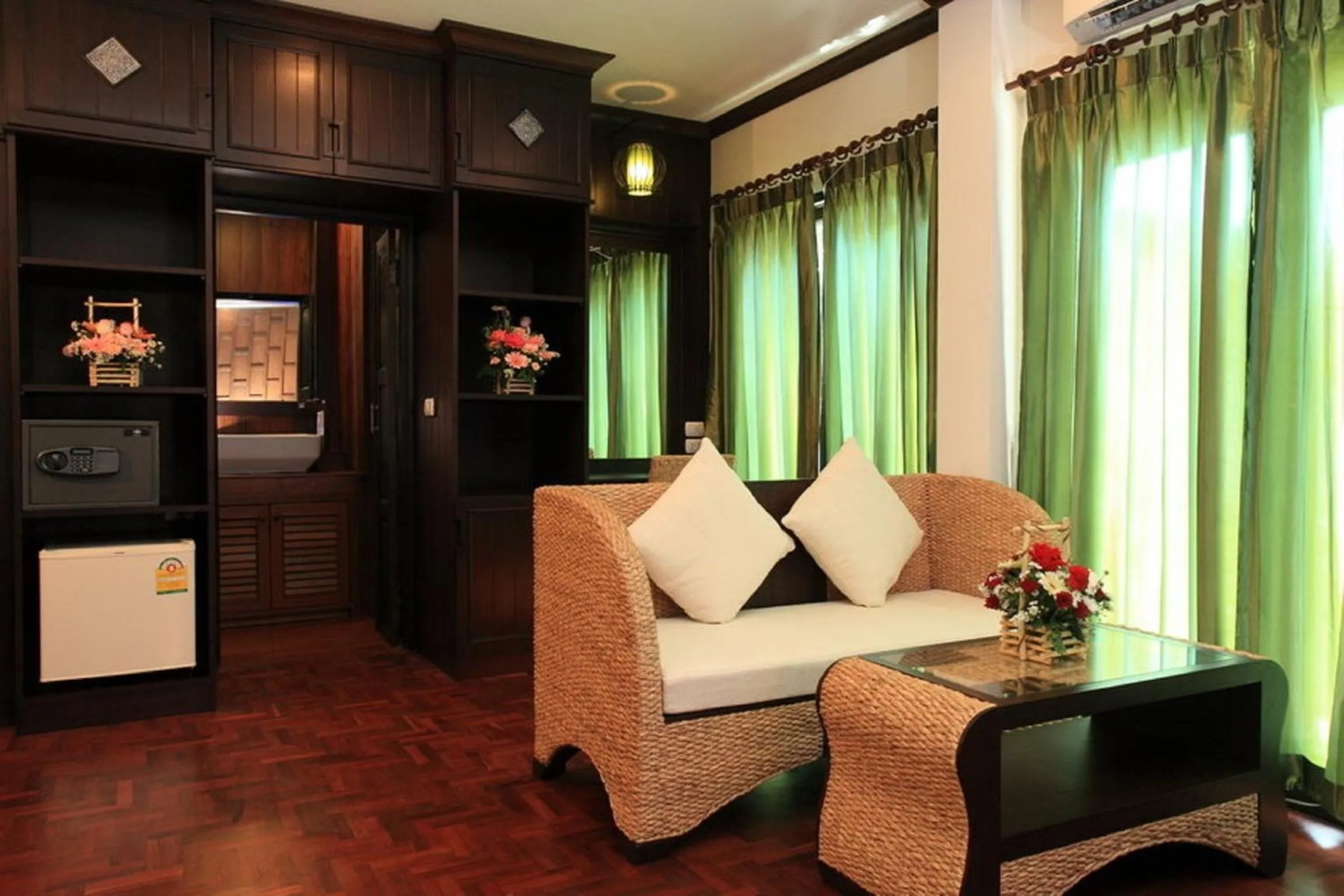 Seating area in Sathu Hotel