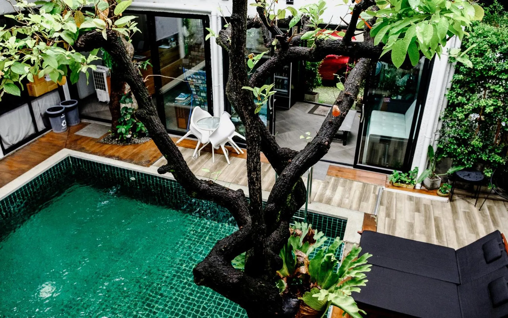 Pool view in Sathu Hotel