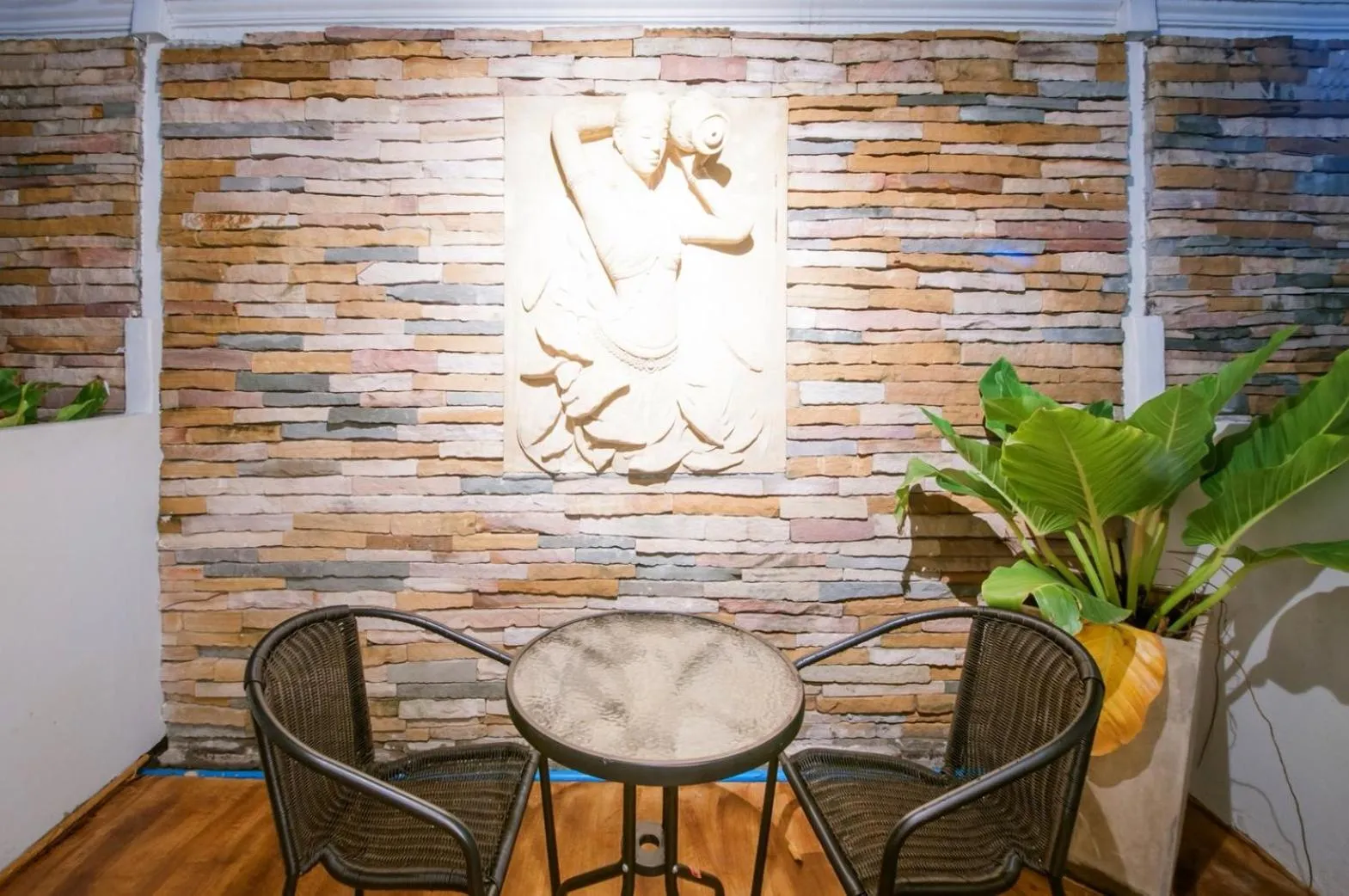 Seating area in Sathu Hotel