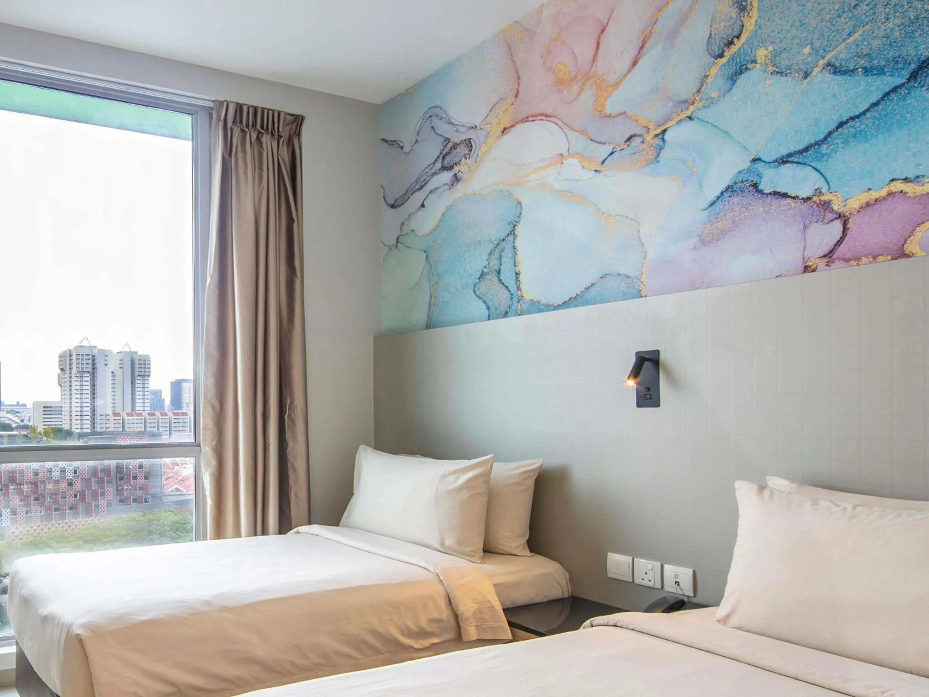 Bedroom, Bed in ibis Styles Singapore Albert