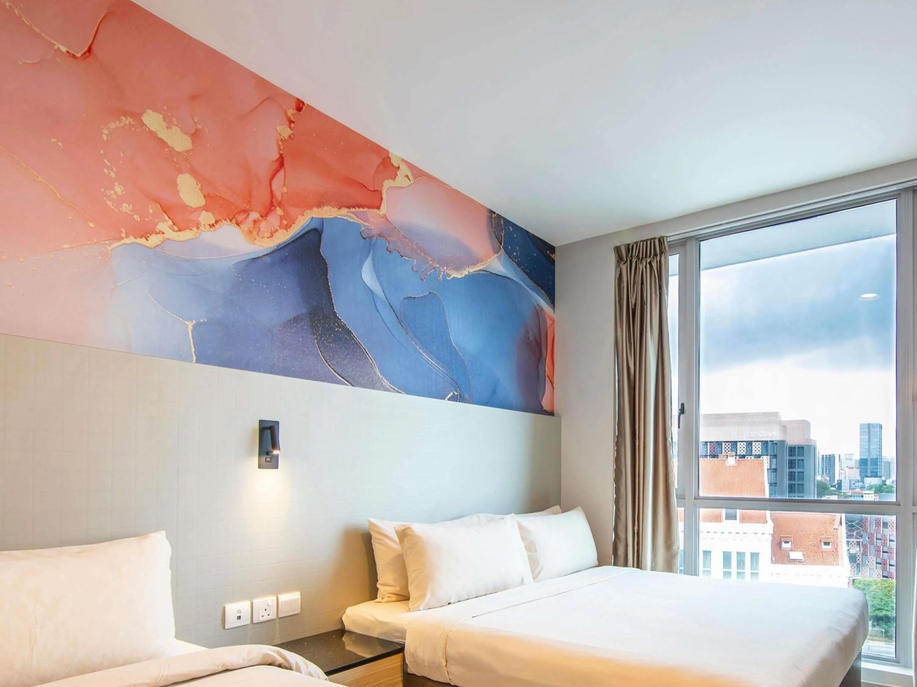 Bedroom, Bed in ibis Styles Singapore Albert