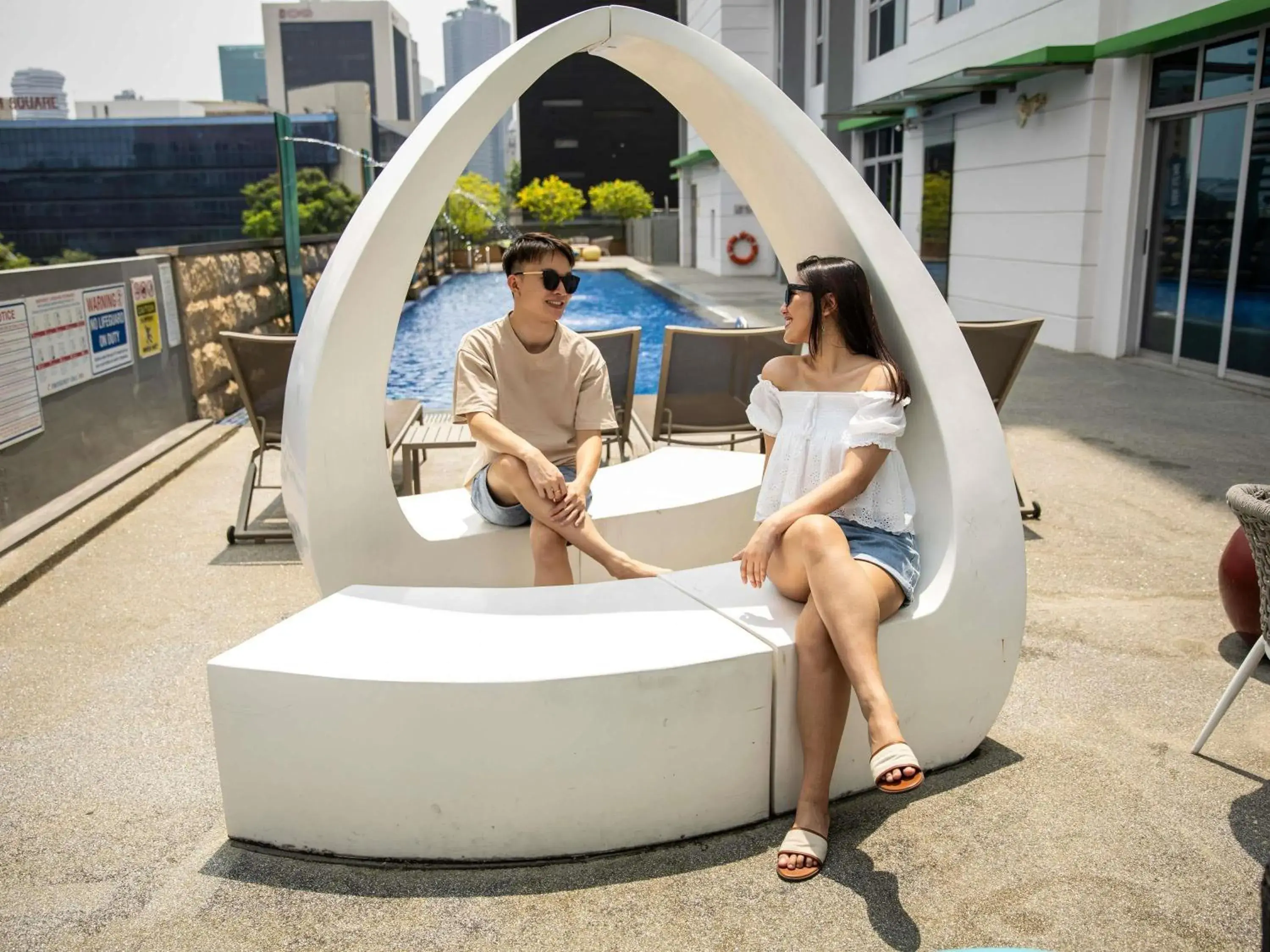 Pool view in ibis Styles Singapore Albert Pool view in ibis Styles Singapore Albert