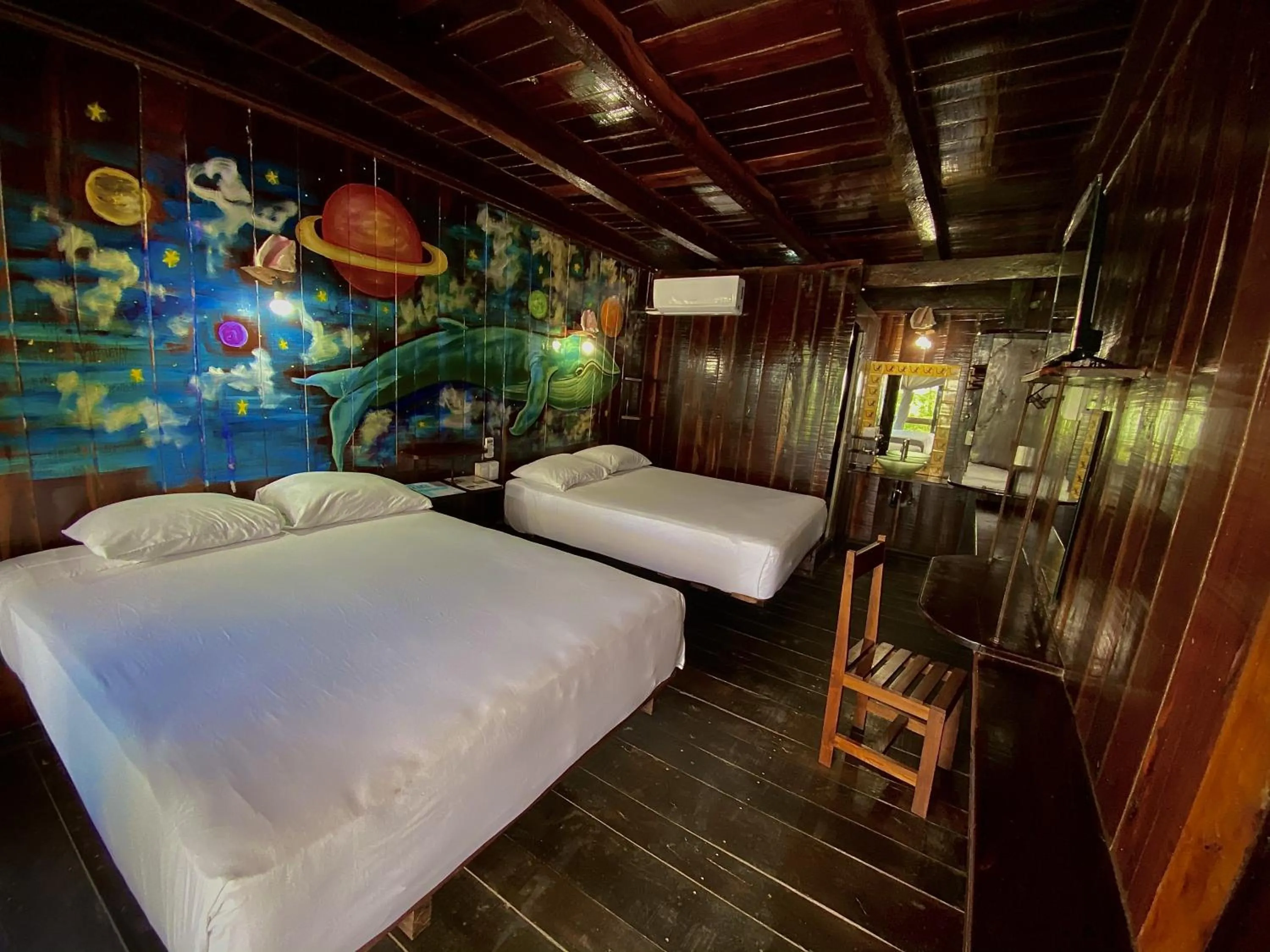 Bed in Eco Cabañas Bluekay