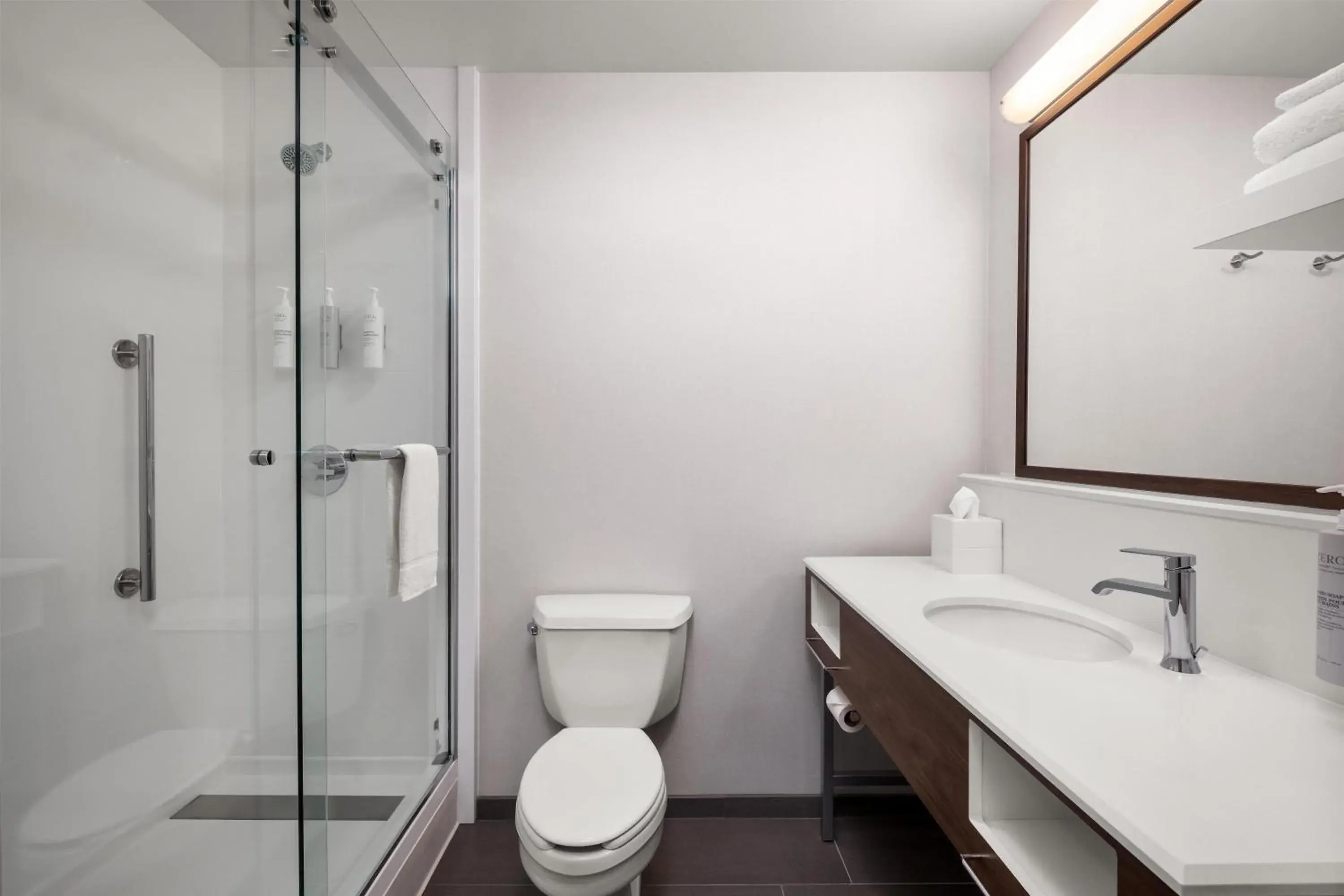 Bathroom in Hampton Inn Majestic Chicago Theatre District Bathroom in Hampton Inn Majestic Chicago Theatre District