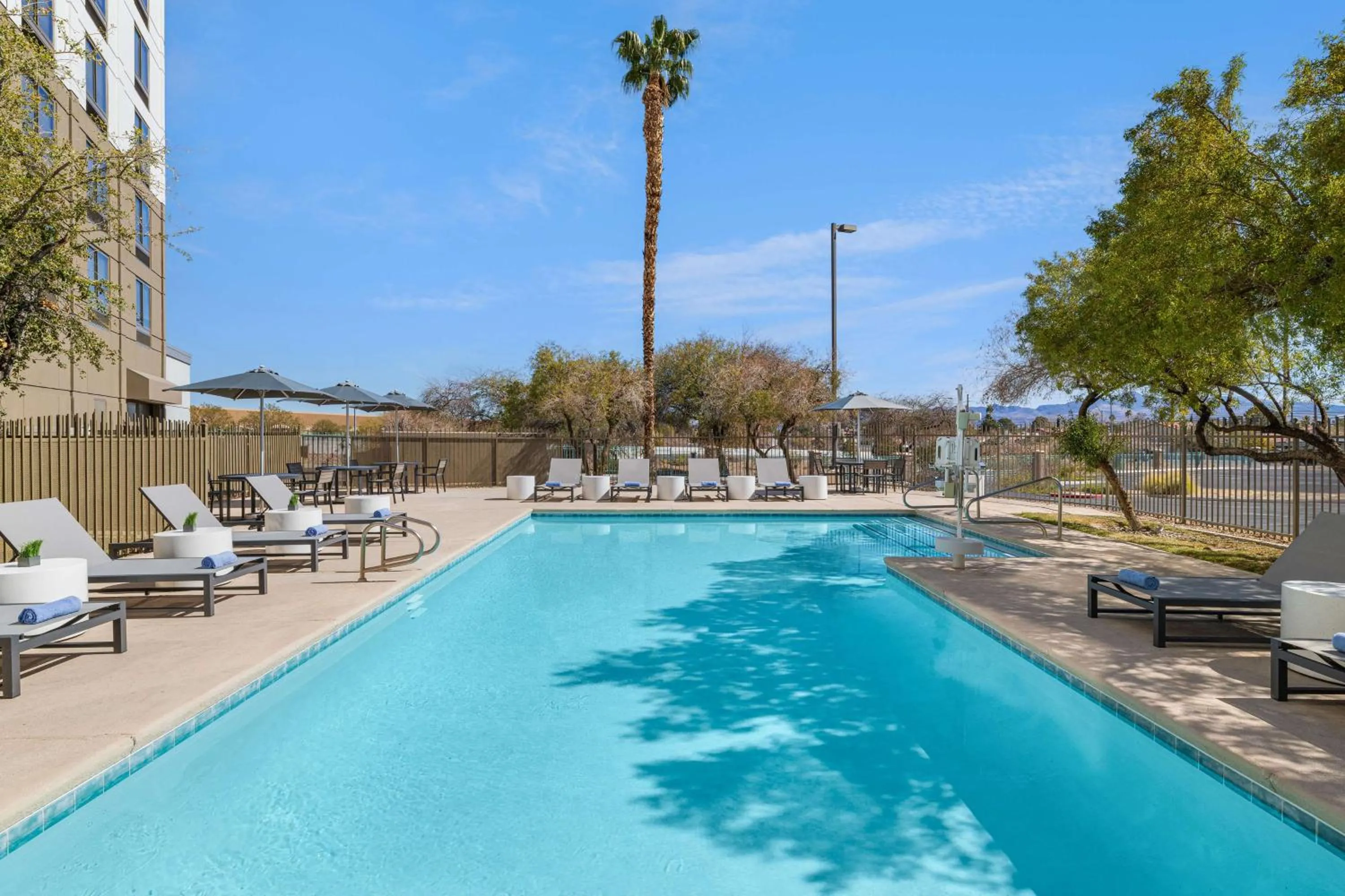 Pool view in DoubleTree by Hilton Las Vegas Airport