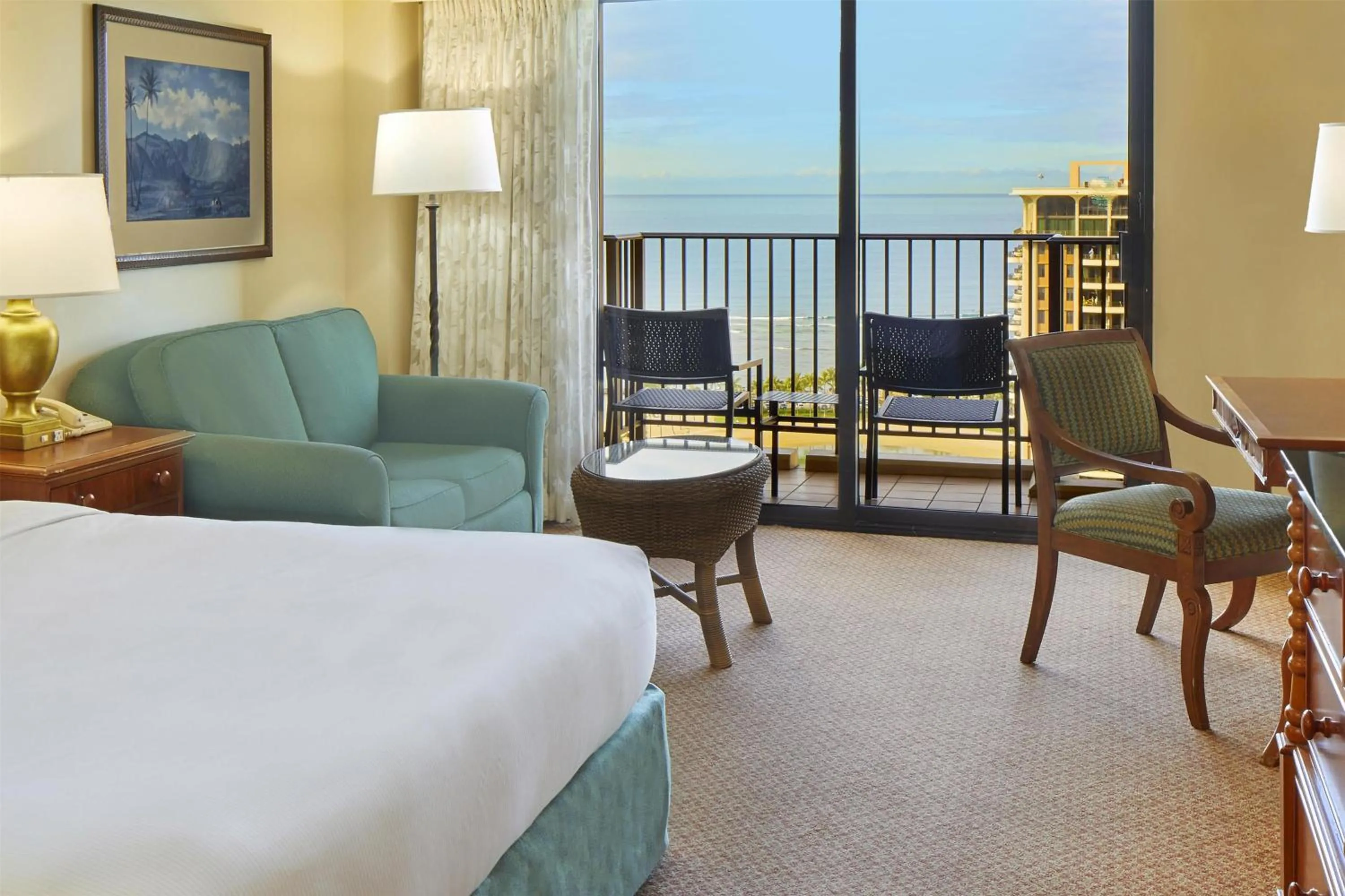 View (from property/room), Bed in Hilton Hawaiian Village Waikiki Beach Resort