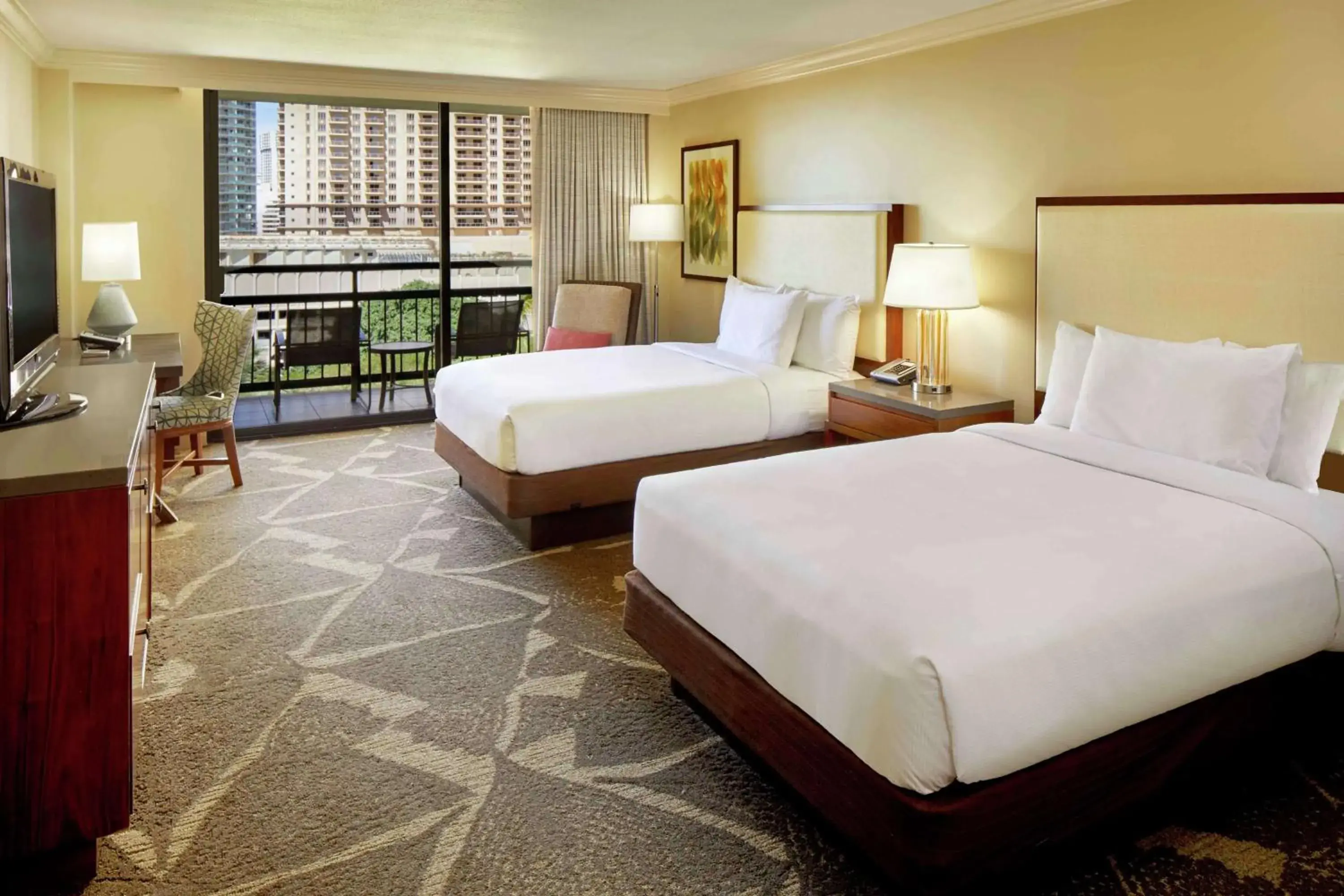 Bed in Hilton Hawaiian Village Waikiki Beach Resort Bed in Hilton Hawaiian Village Waikiki Beach Resort