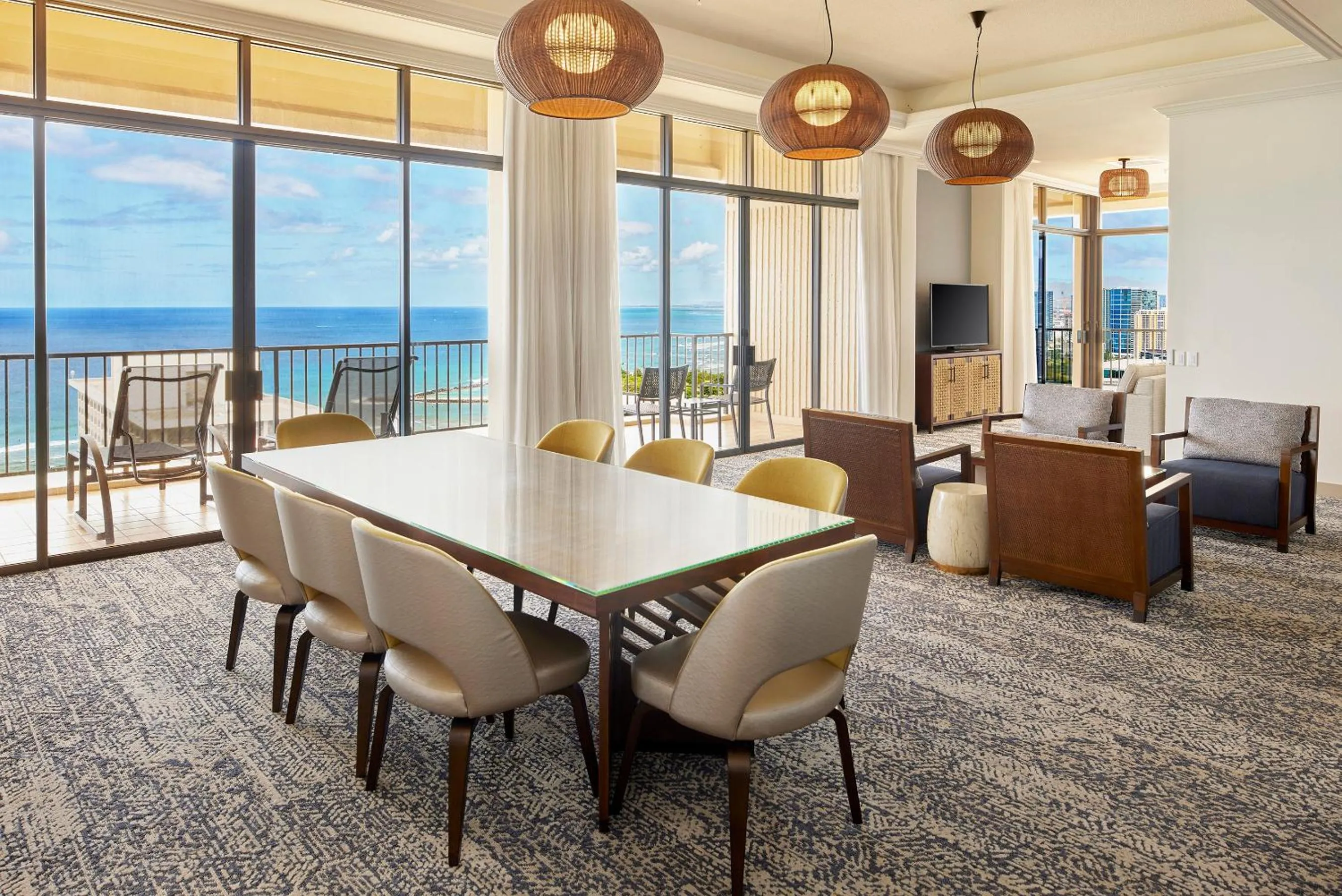 Living room in Hilton Hawaiian Village Waikiki Beach Resort
