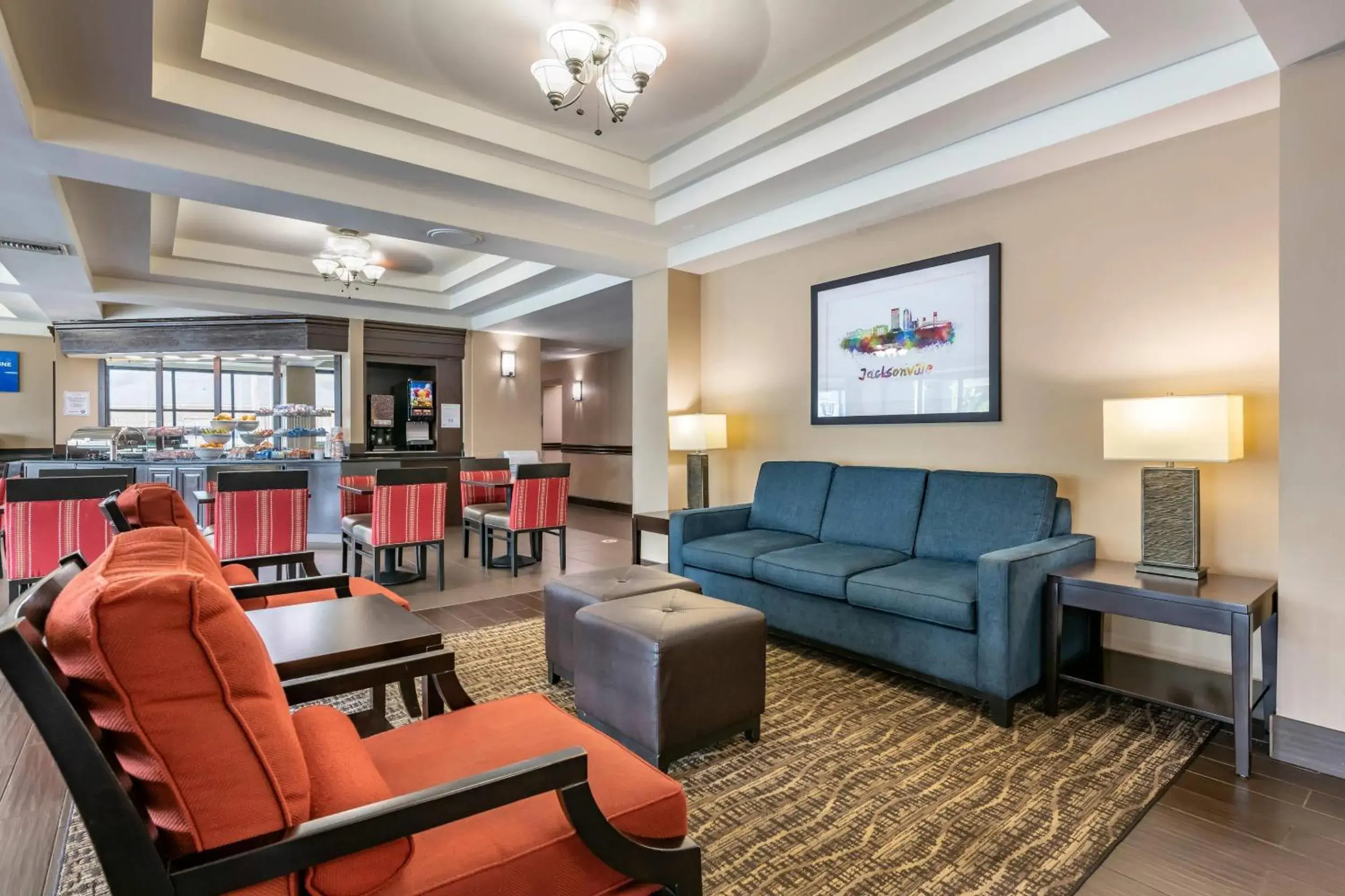 Lobby or reception in Comfort Suites Baymeadows Near Butler Blvd Lobby or reception in Comfort Suites Baymeadows Near Butler Blvd