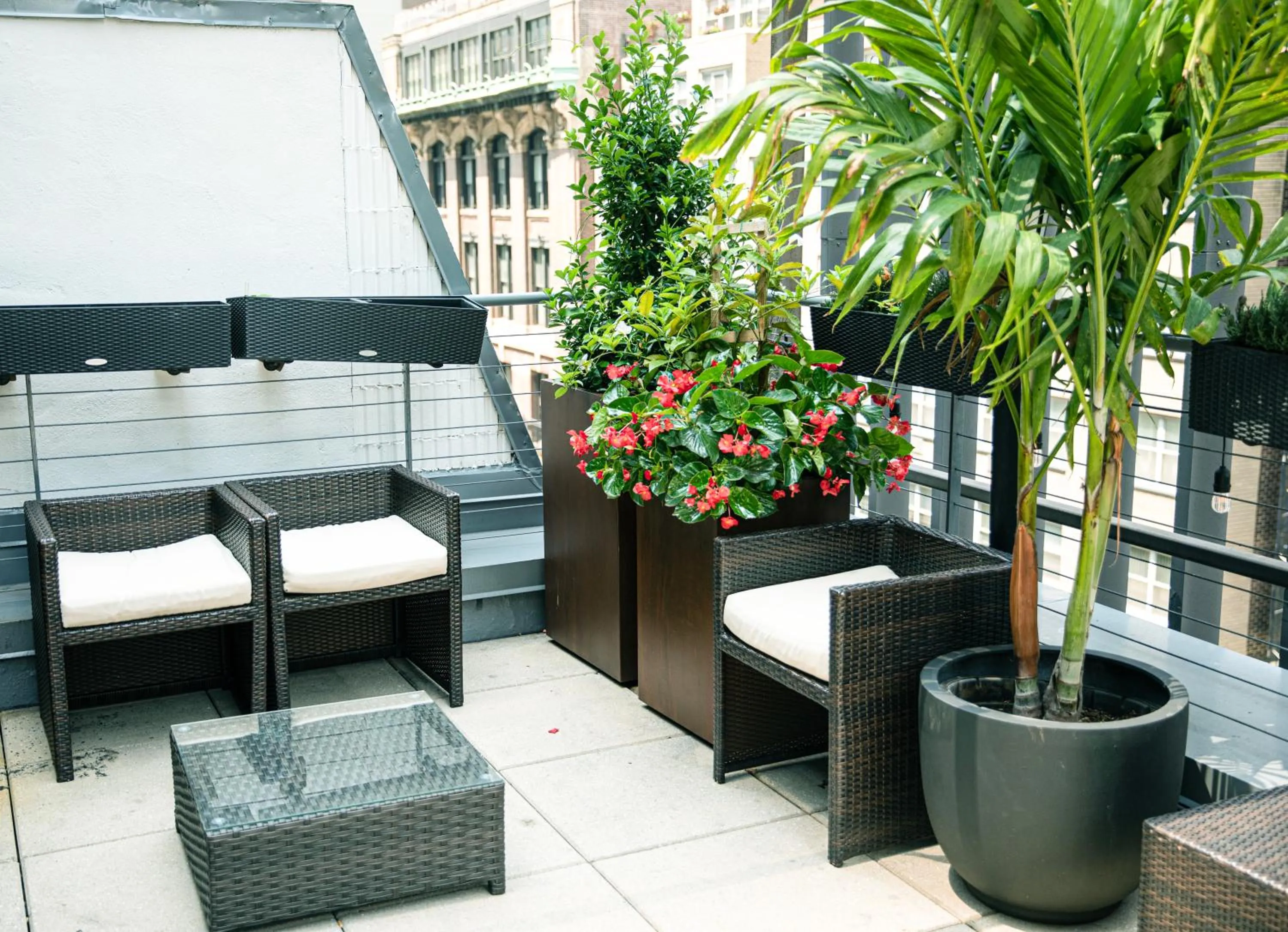 Patio in The Historic Blue Angel Hotel Lexington Ave, an Ascend Collection