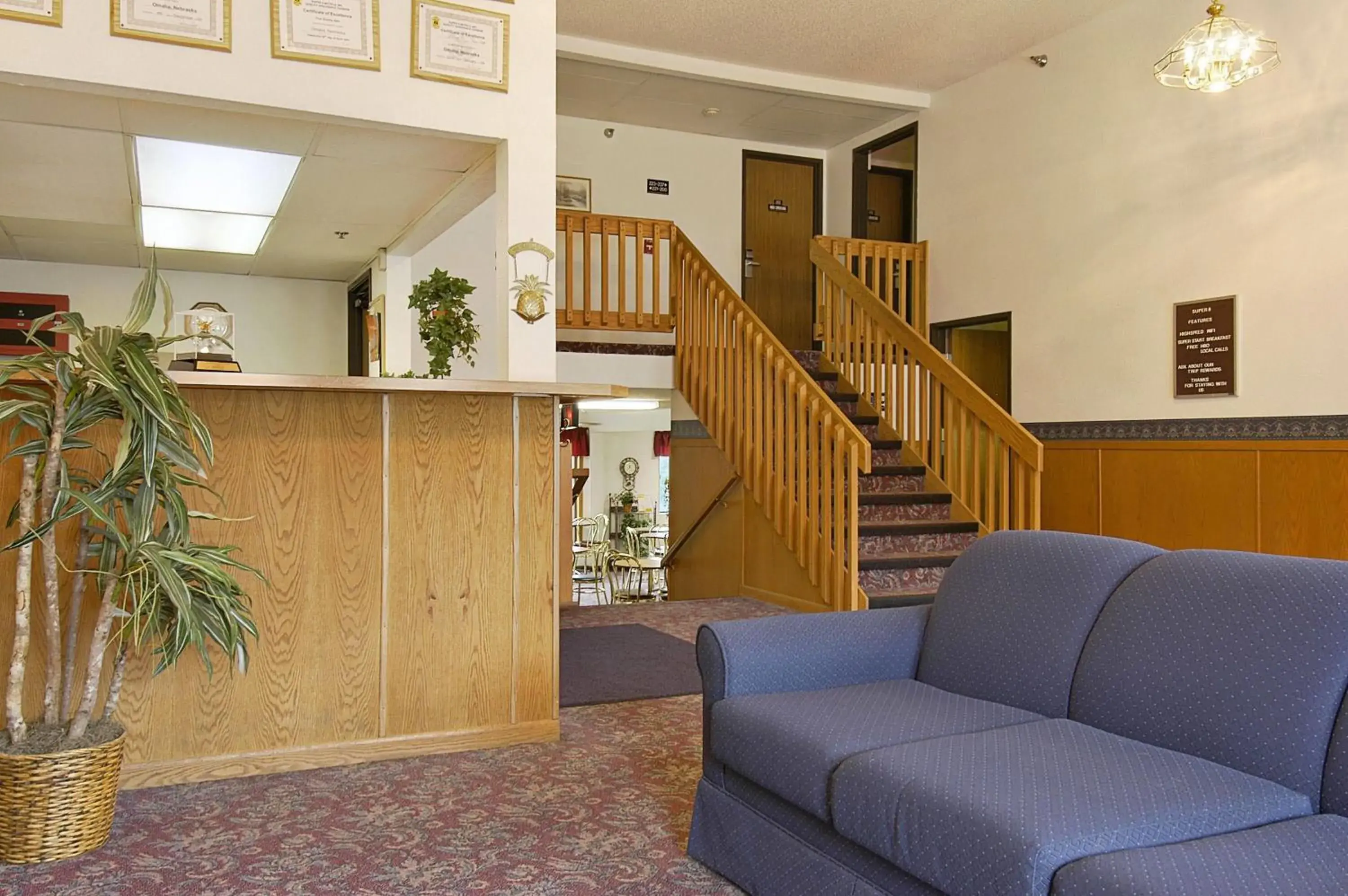 Lobby or reception in Super 8 by Wyndham Omaha/West Dodge Lobby or reception in Super 8 by Wyndham Omaha/West Dodge