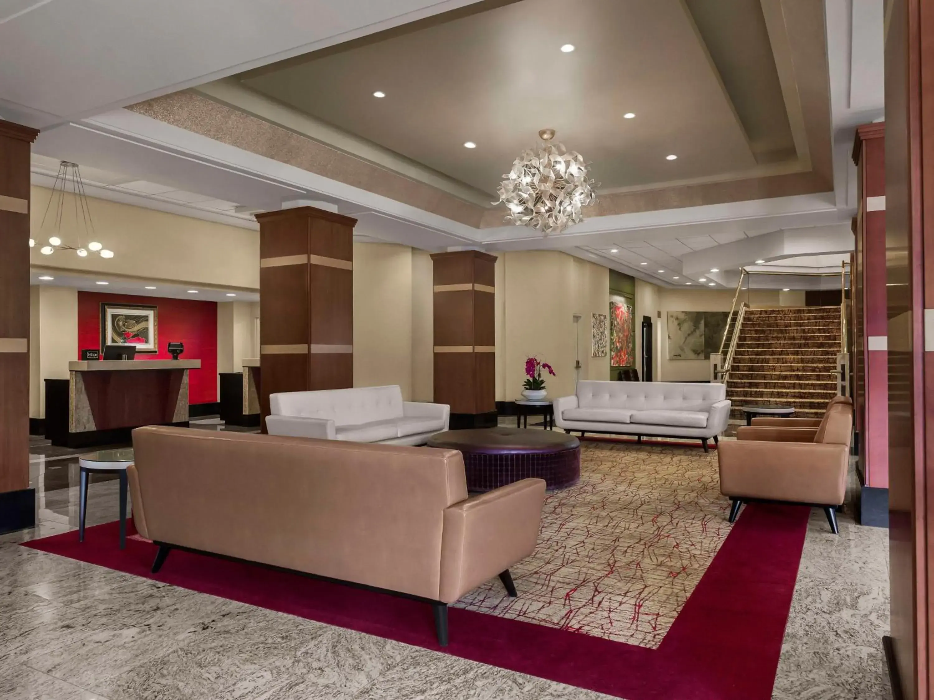 Lobby or reception, Bed in DoubleTree by Hilton Fort Lee/George Washington Bridge Lobby or reception, Bed in DoubleTree by Hilton Fort Lee/George Washington Bridge