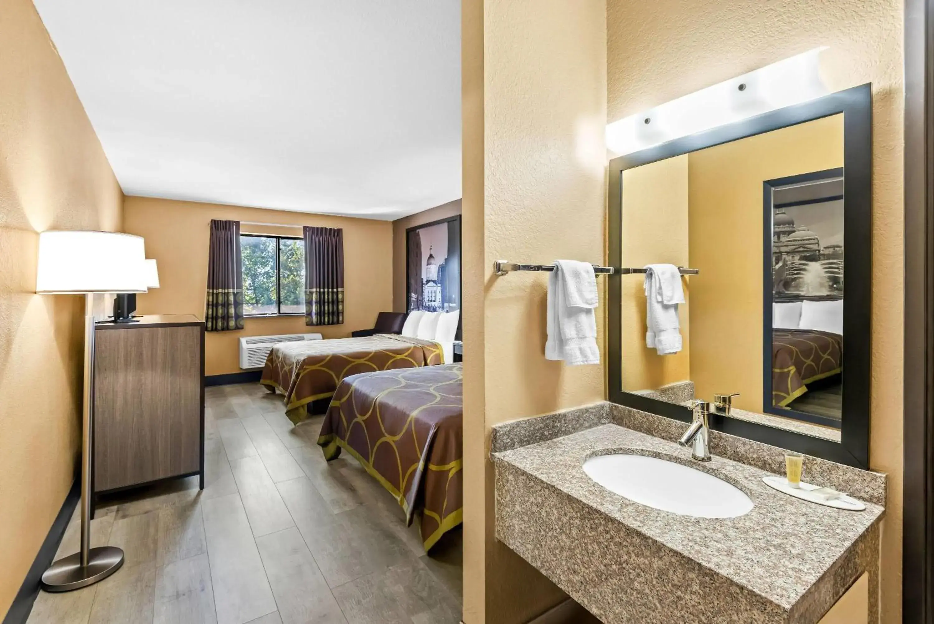 Bed in Super 8 by Wyndham Terre Haute Bed in Super 8 by Wyndham Terre Haute