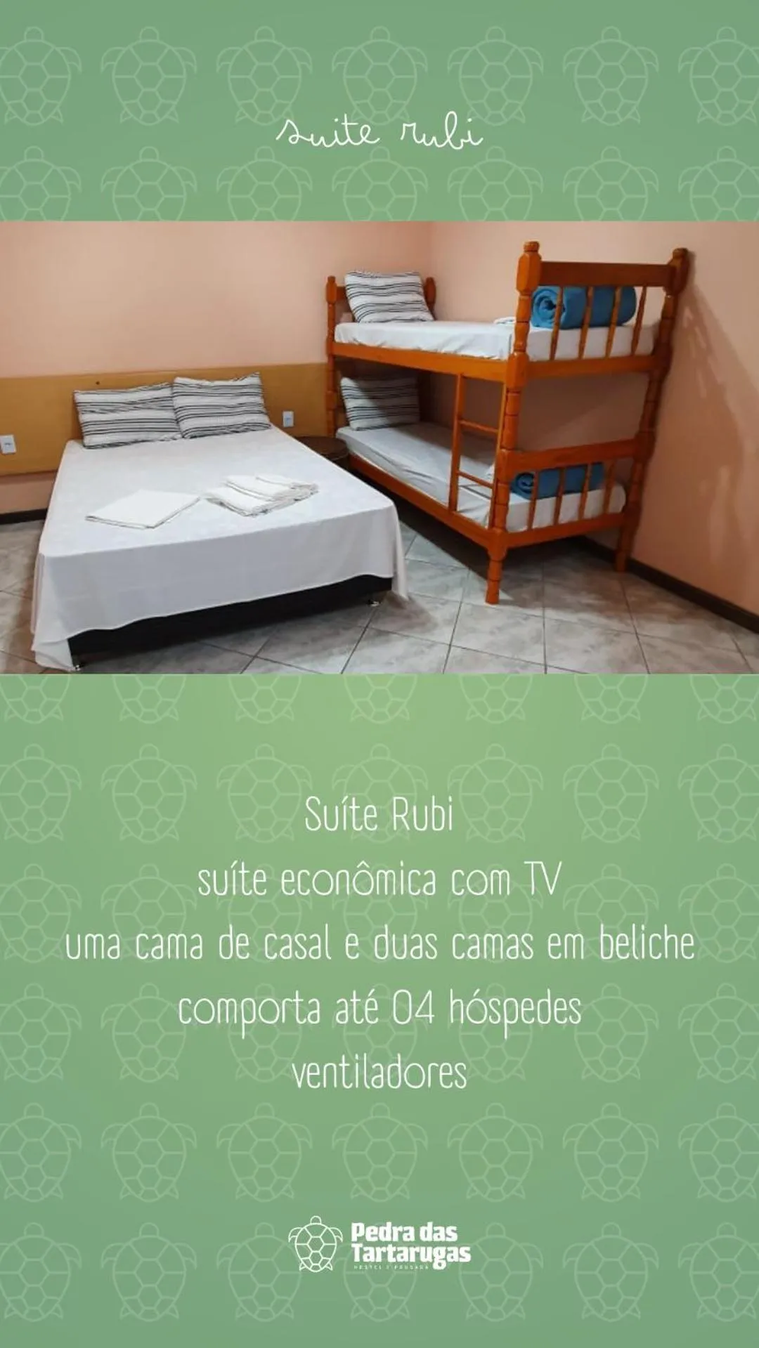 Bed in Pousada Pedra das Tartarugas