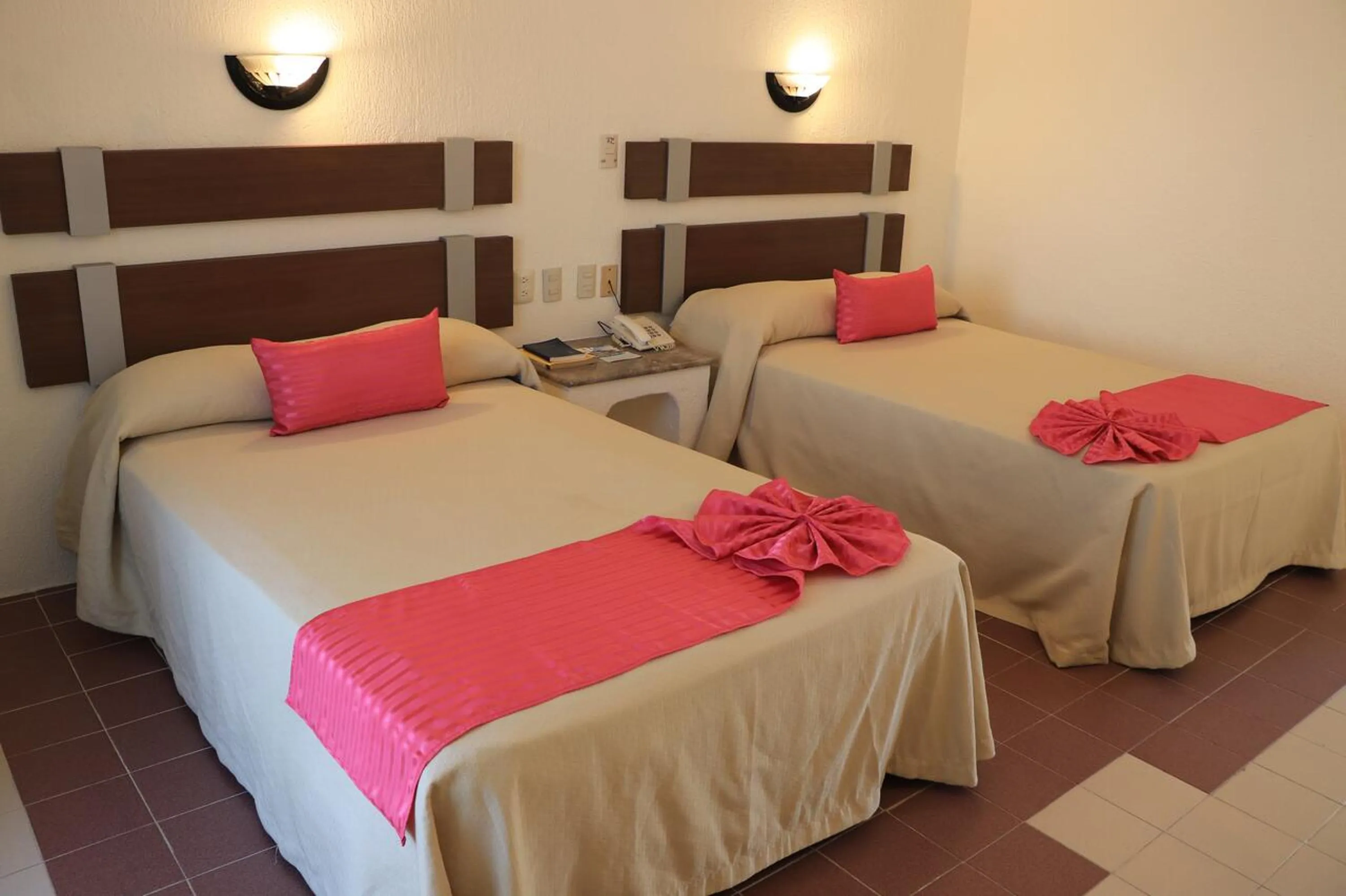 Bed in Hotel Plaza Palenque