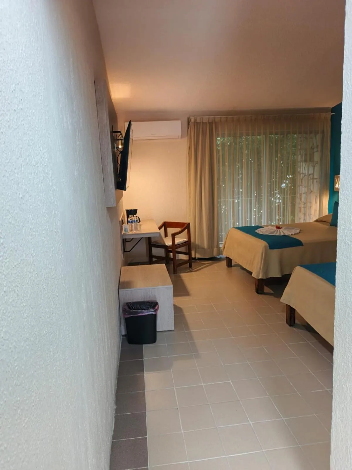 Bed in Hotel Plaza Palenque