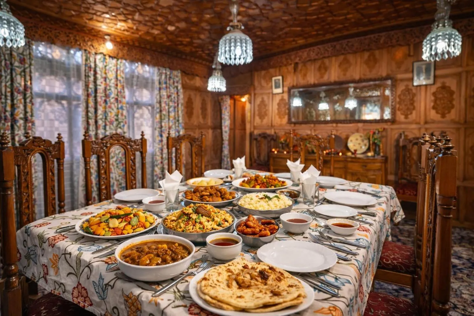 Breakfast in Firdous Houseboats
