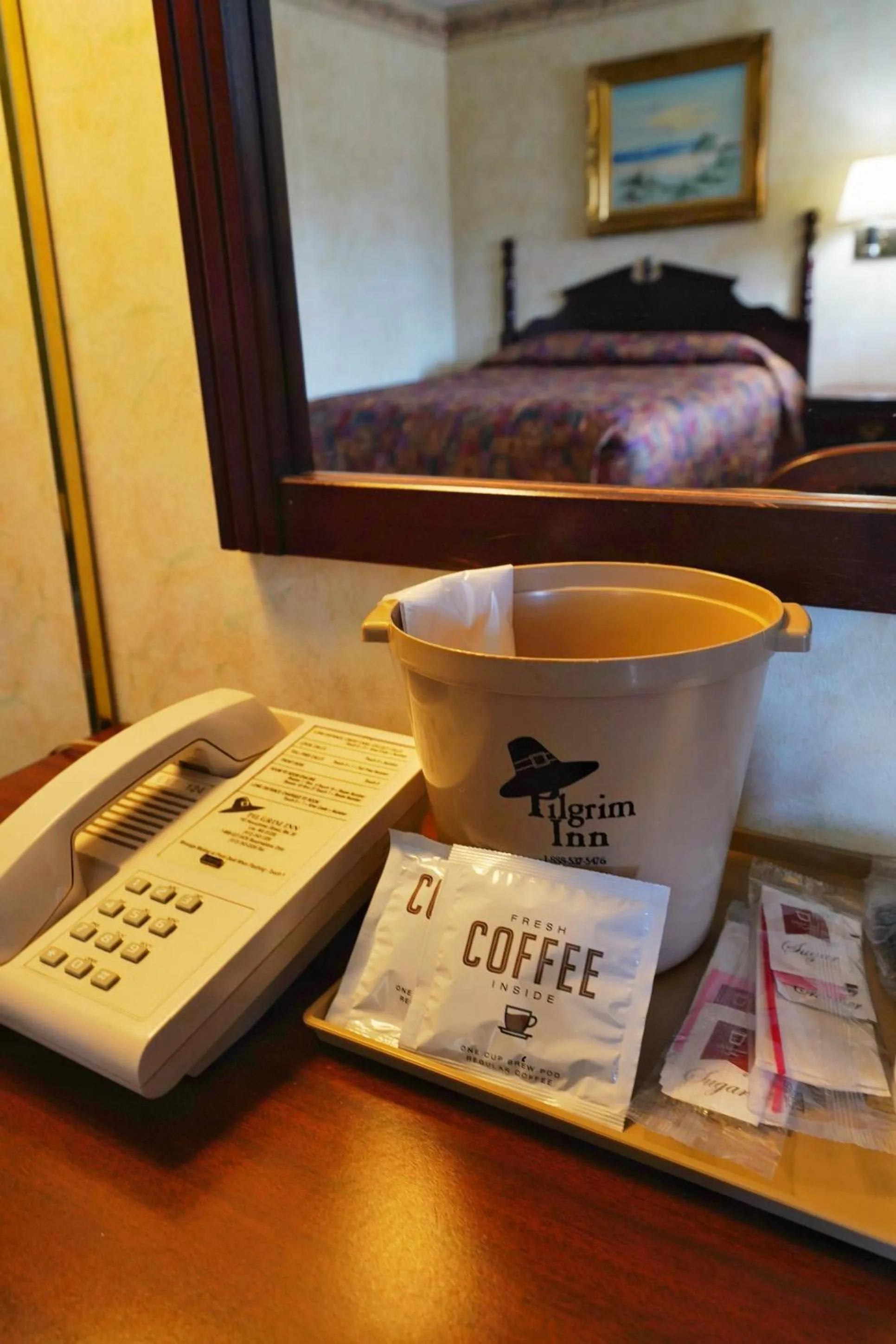 Coffee/tea facilities, Bed in Pilgrim Inn