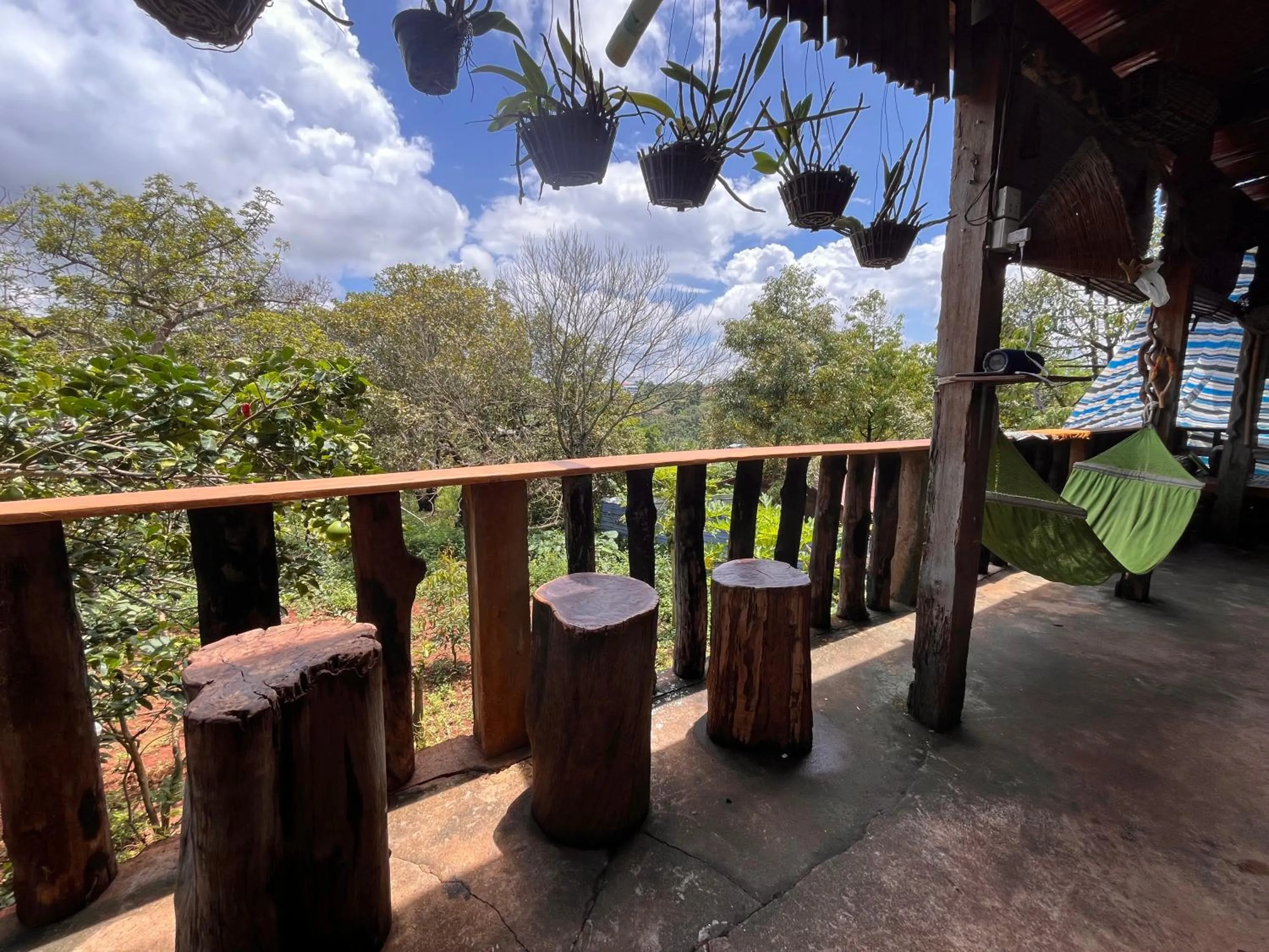 Patio in Bee Bee's Chalets home stay and trekking