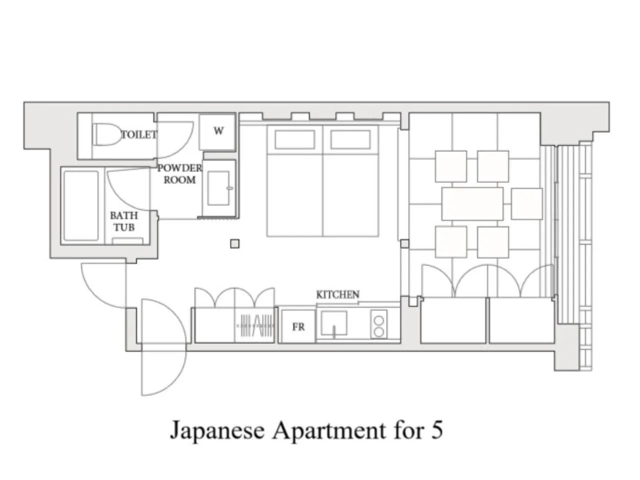 Floor plan in MIMARU Kyoto Nijo Castle