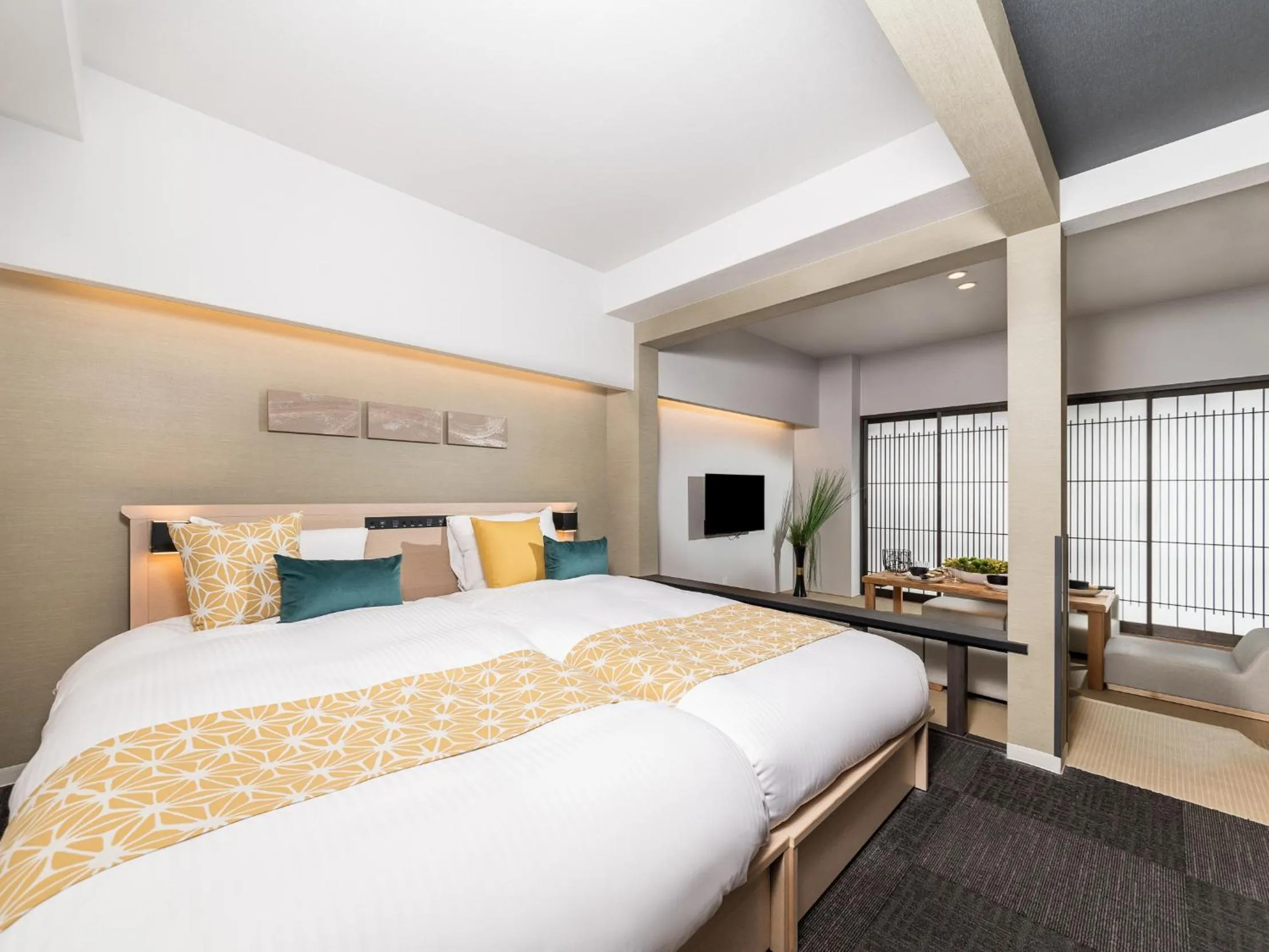 Bed in MIMARU Kyoto Nijo Castle