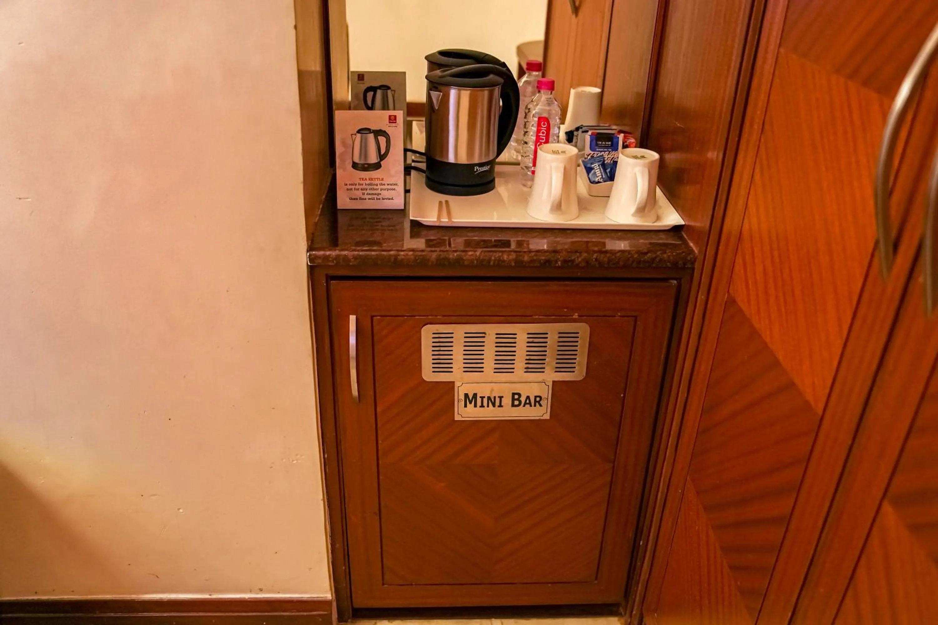 minibar in Clarion Bella Casa at Airport