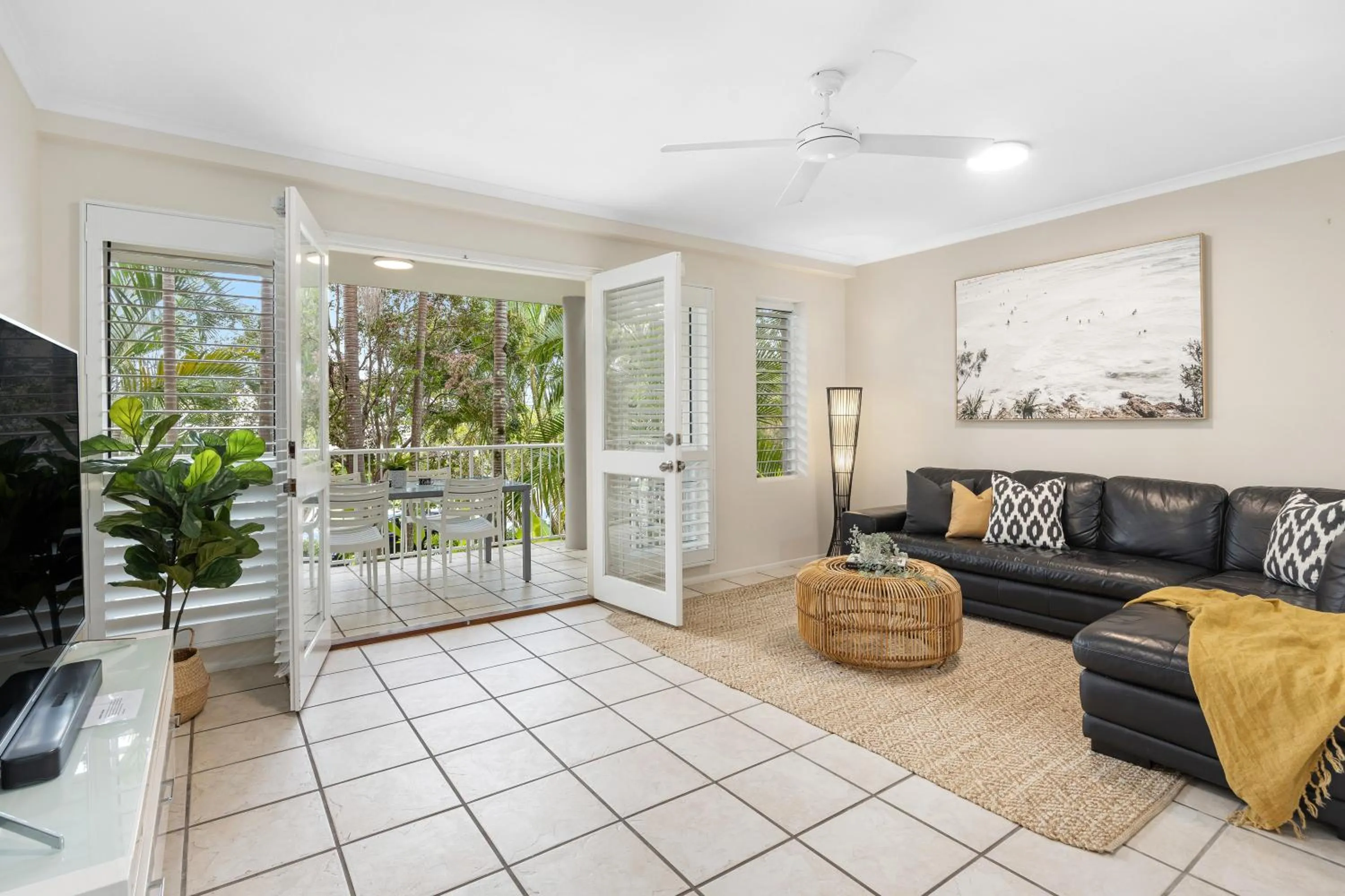 Living room in Sunset Cove Noosa