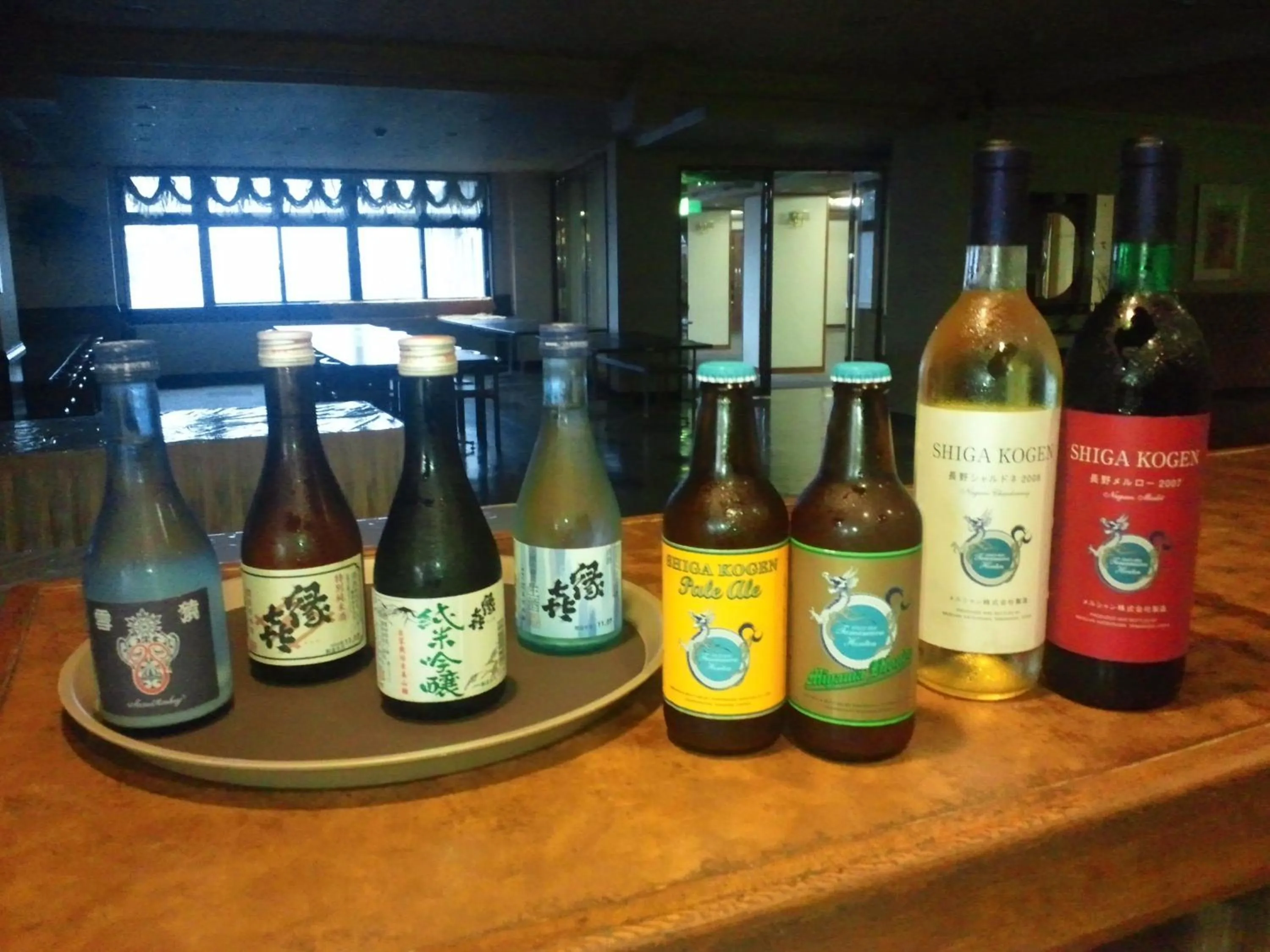 Alcoholic drinks in Shiga Park Hotel
