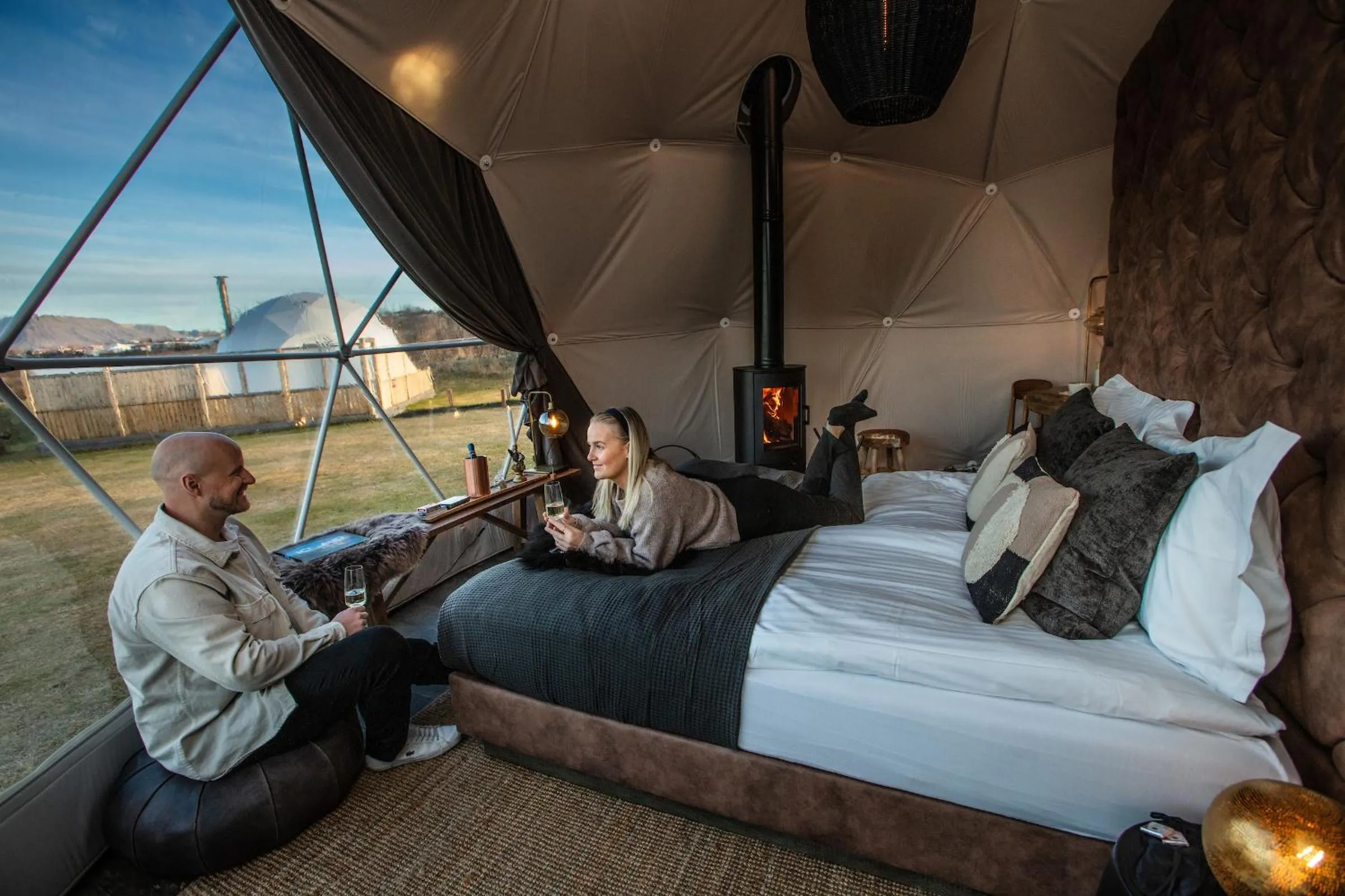 Bedroom, Bed in Reykjavik Domes