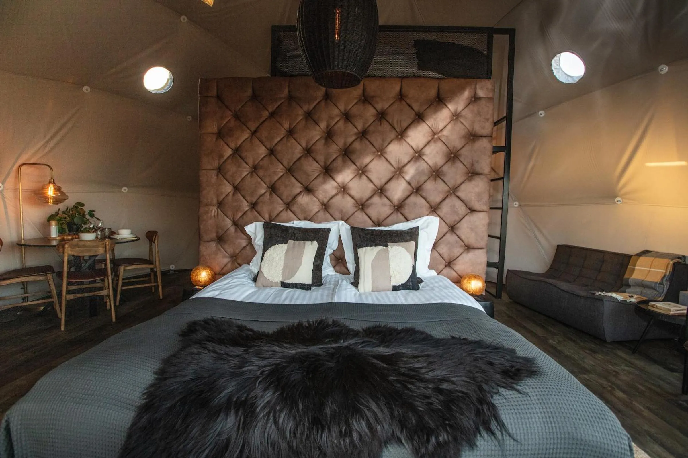 Bedroom, Bed in Reykjavik Domes