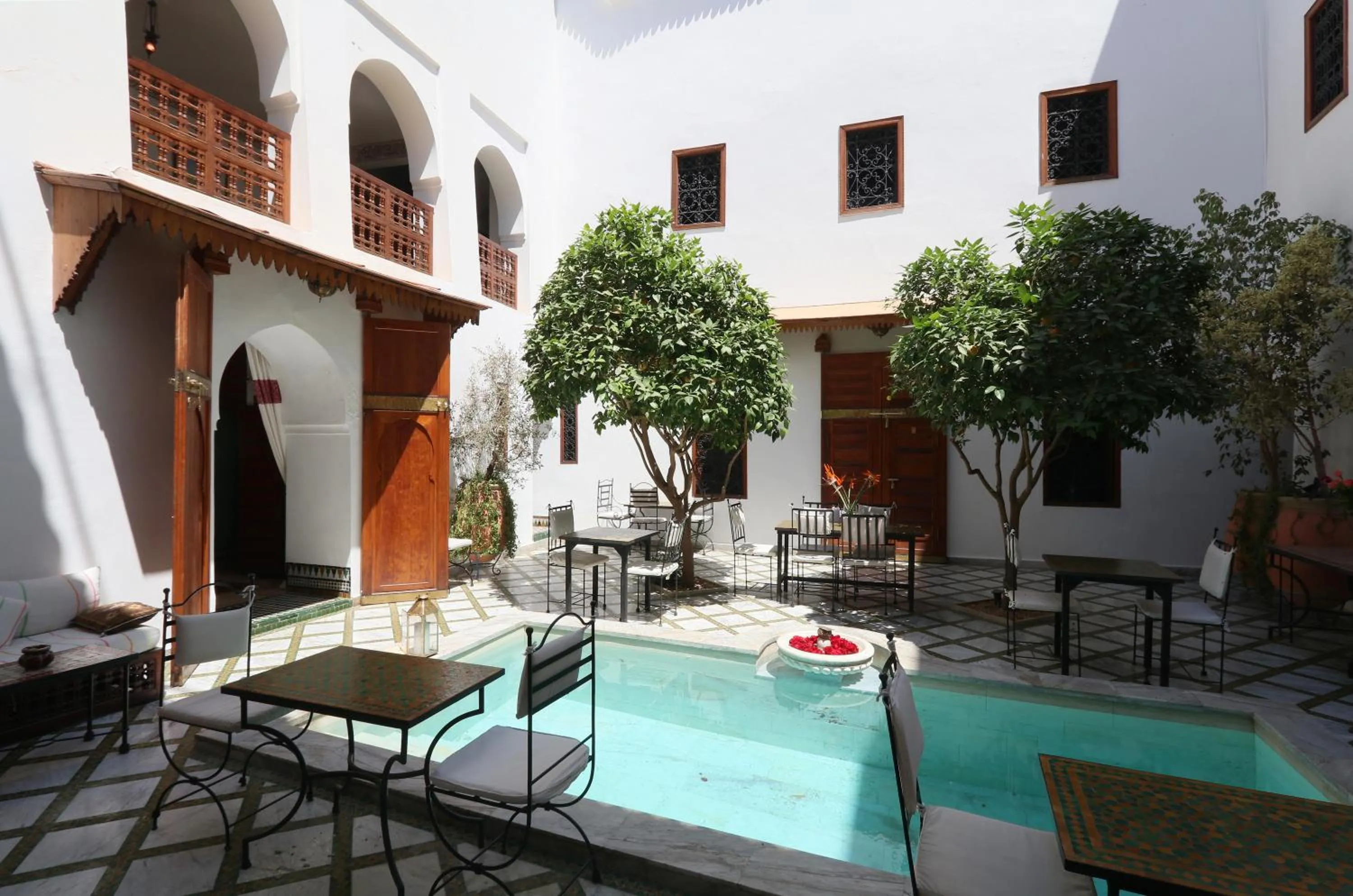 Pool view in Riad Zineb