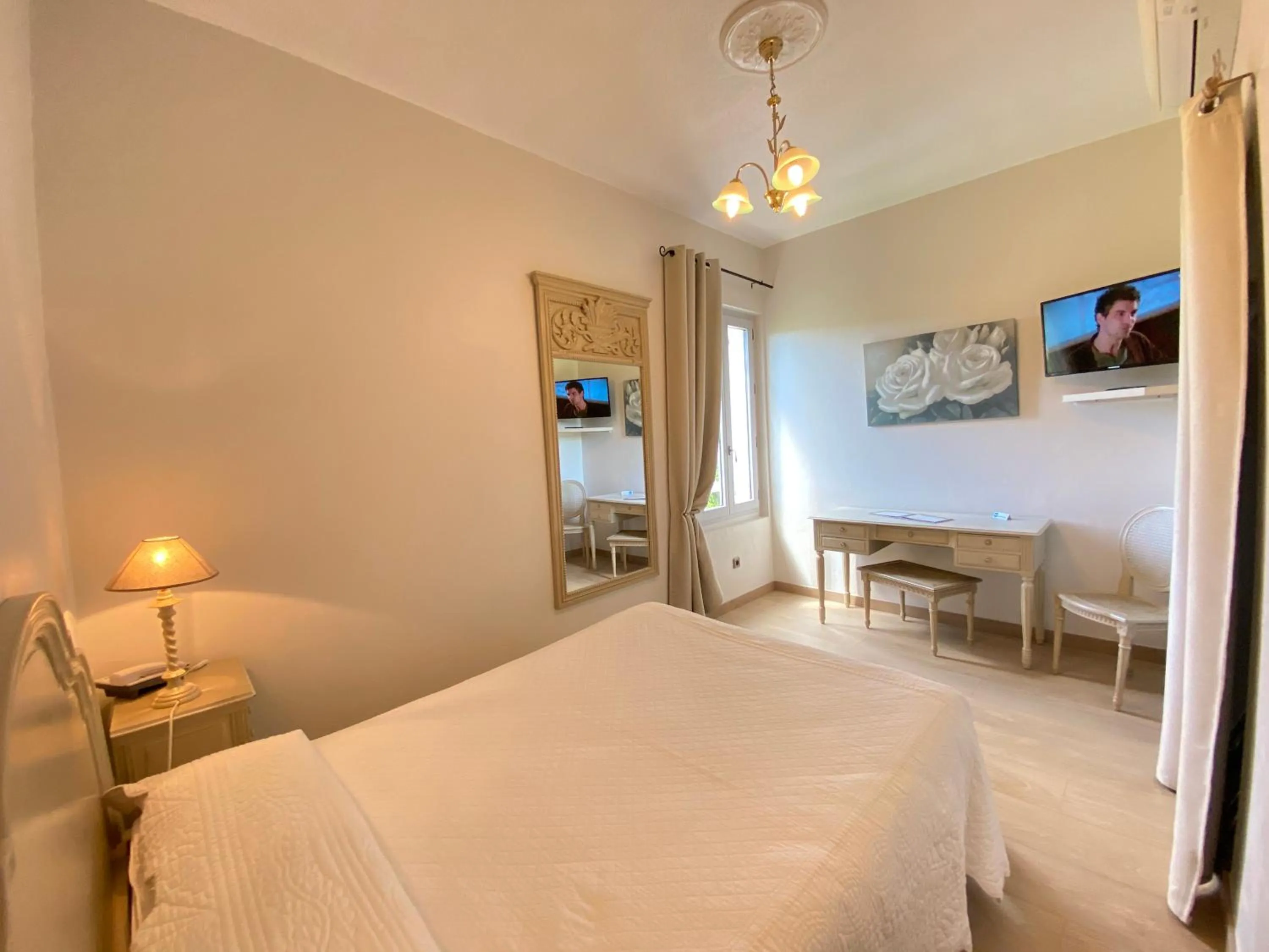 Photo of the whole room, Bed in Hôtel Le Colombier