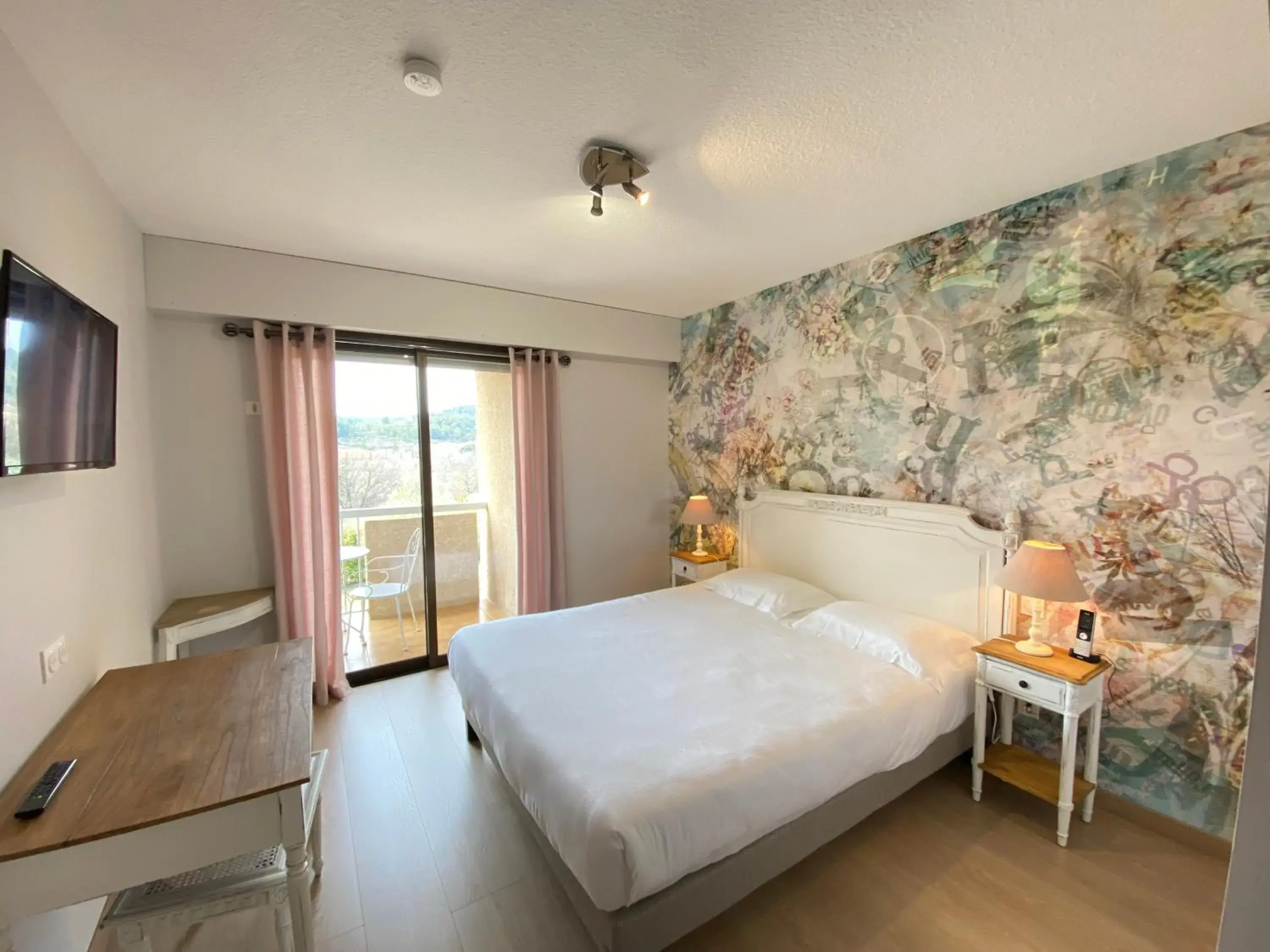 Superior Double Room with Balcony and Valley view in Hôtel Le Colombier Superior Double Room with Balcony and Valley view in Hôtel Le Colombier