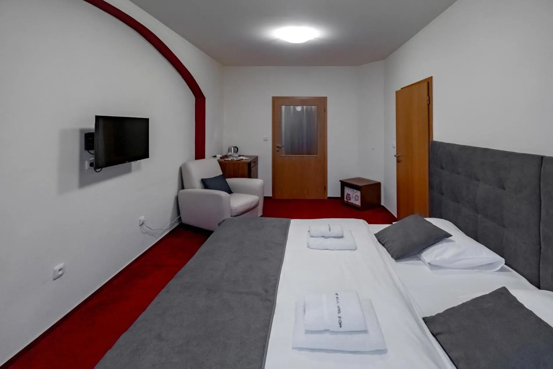 Bed in Relax Hotel Stork