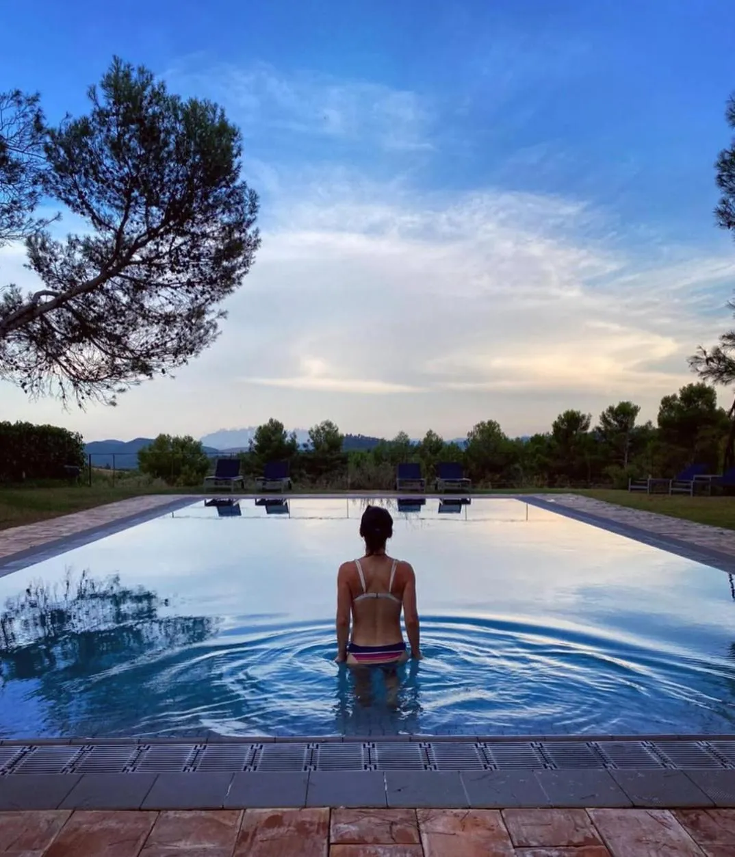 Pool view in La Garriga de Castelladral
