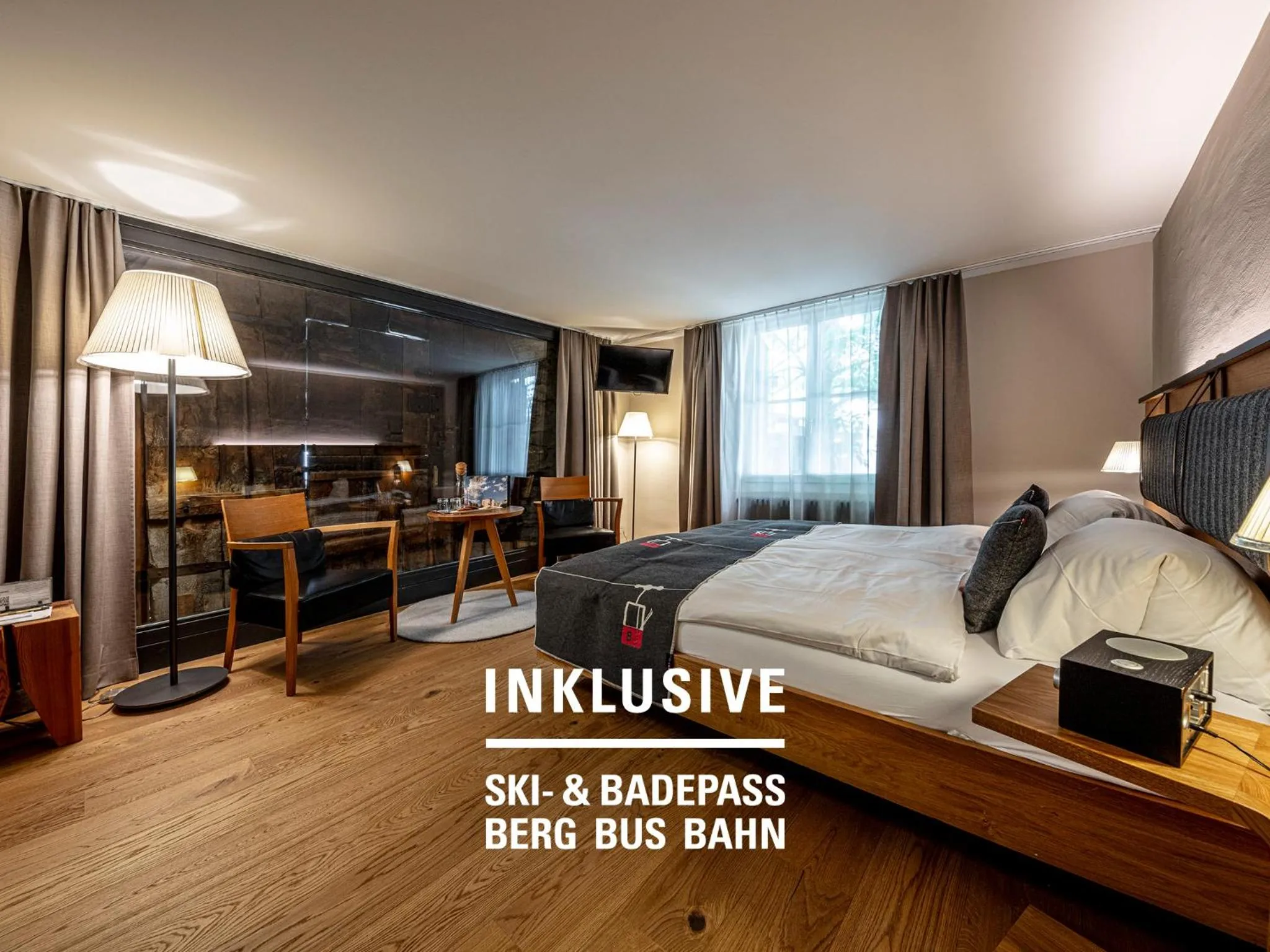 Bed in Engadiner Boutique-Hotel GuardaVal