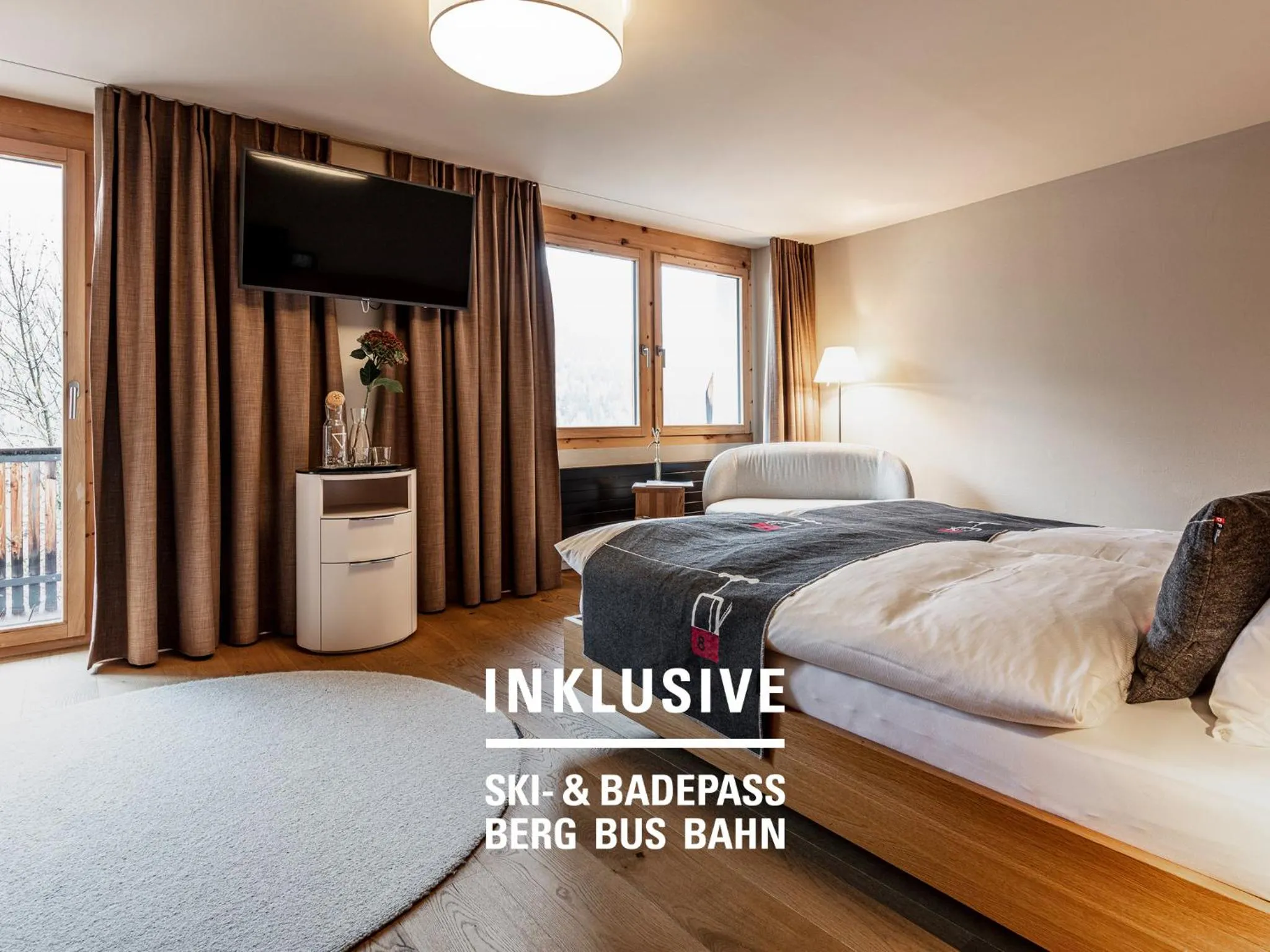 Bed in Engadiner Boutique-Hotel GuardaVal