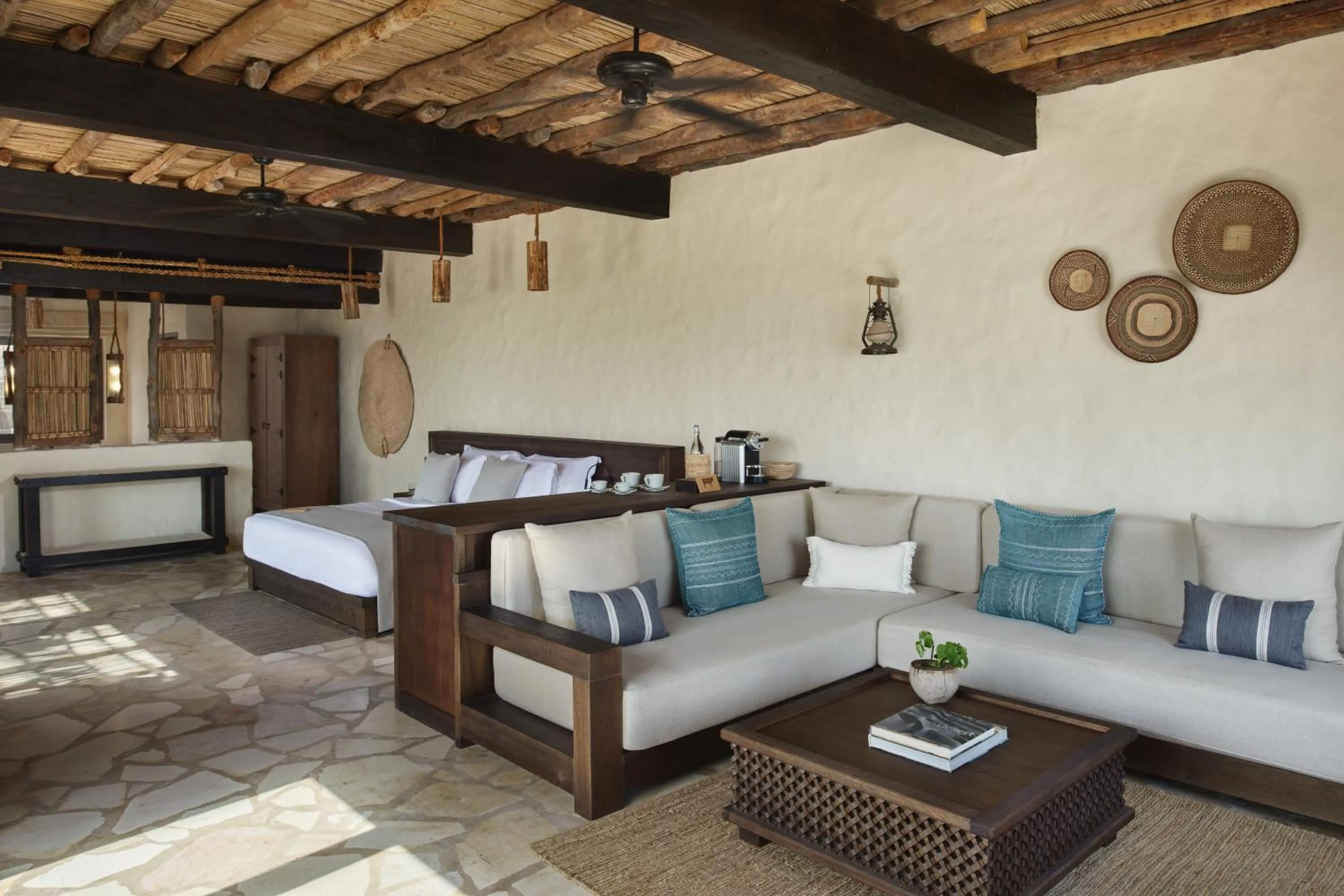 Bed in Six Senses Zighy Bay