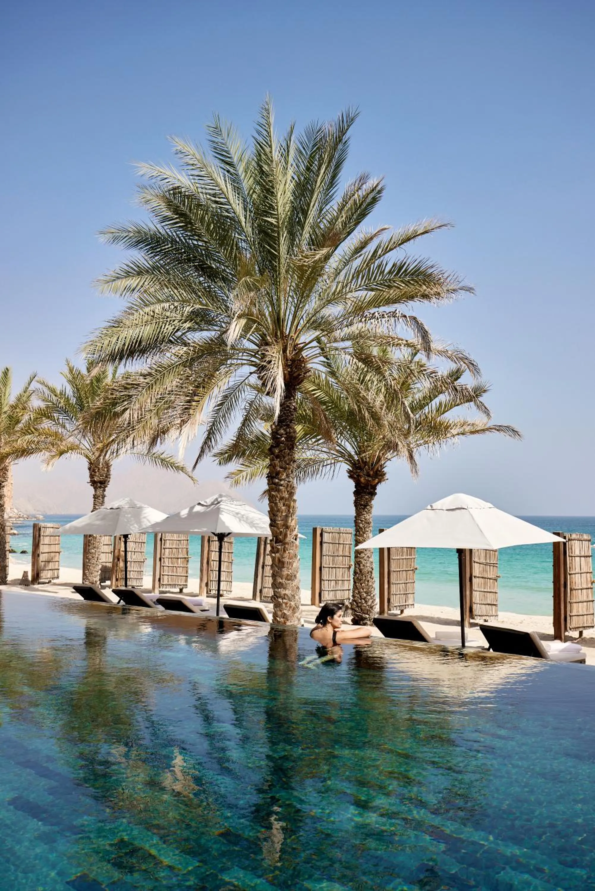 Swimming pool in Six Senses Zighy Bay