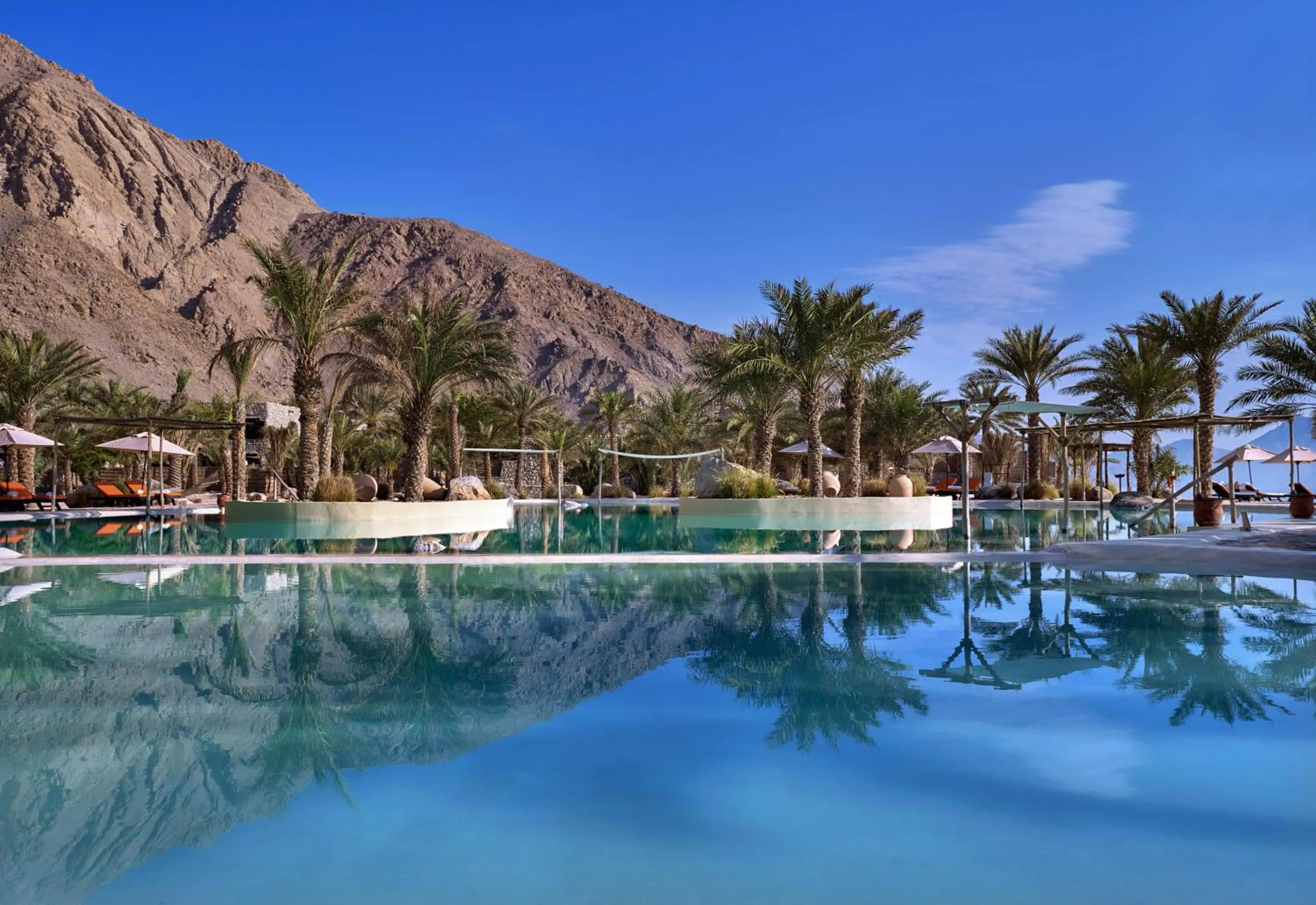 Swimming pool in Six Senses Zighy Bay