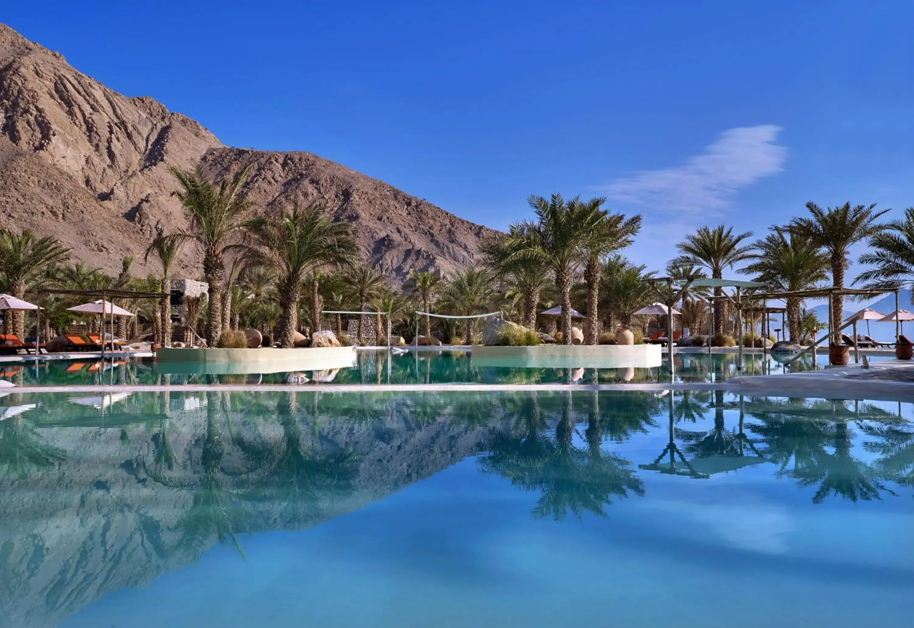 Swimming pool in Six Senses Zighy Bay Swimming pool in Six Senses Zighy Bay