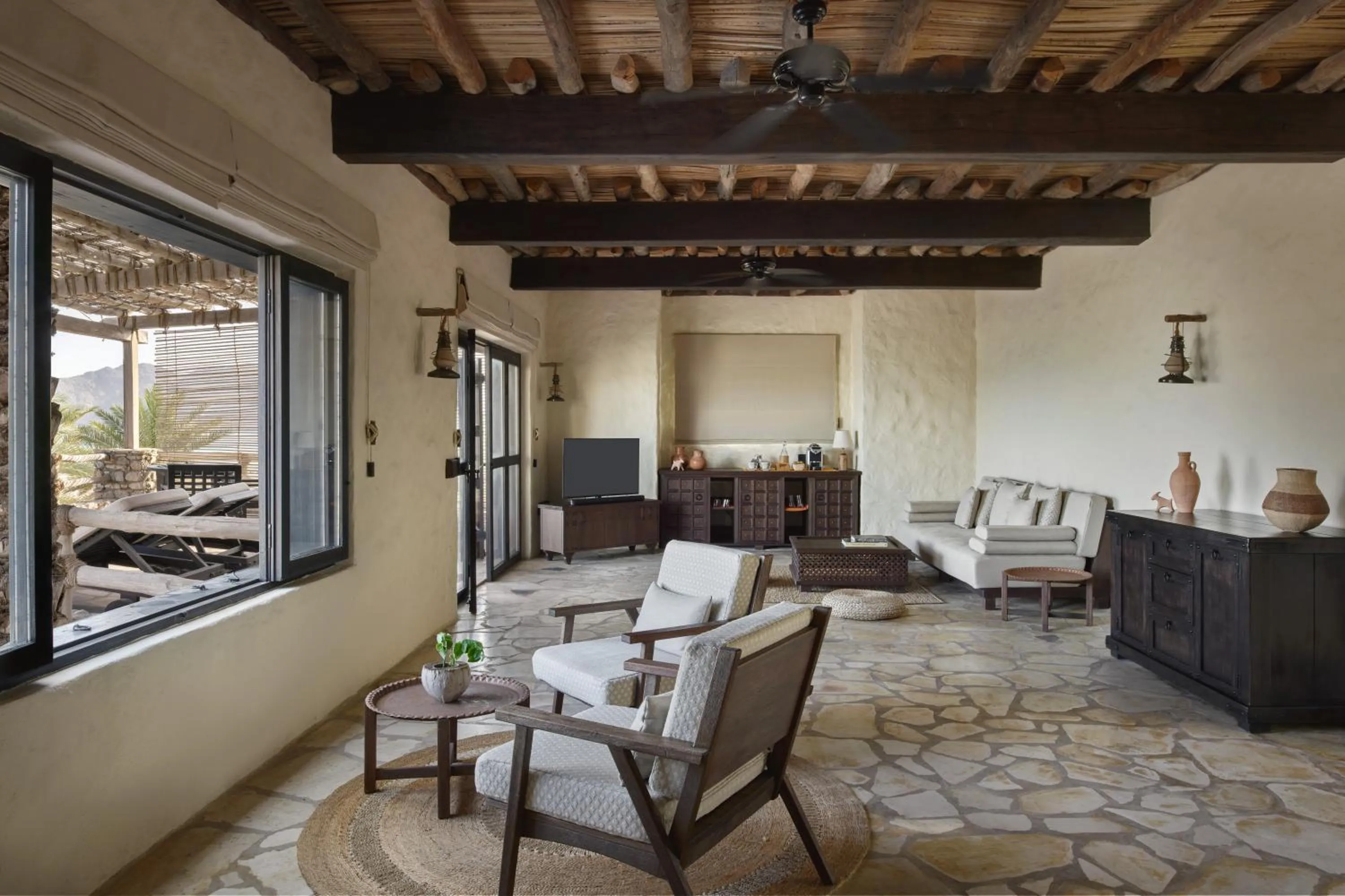 Living room in Six Senses Zighy Bay