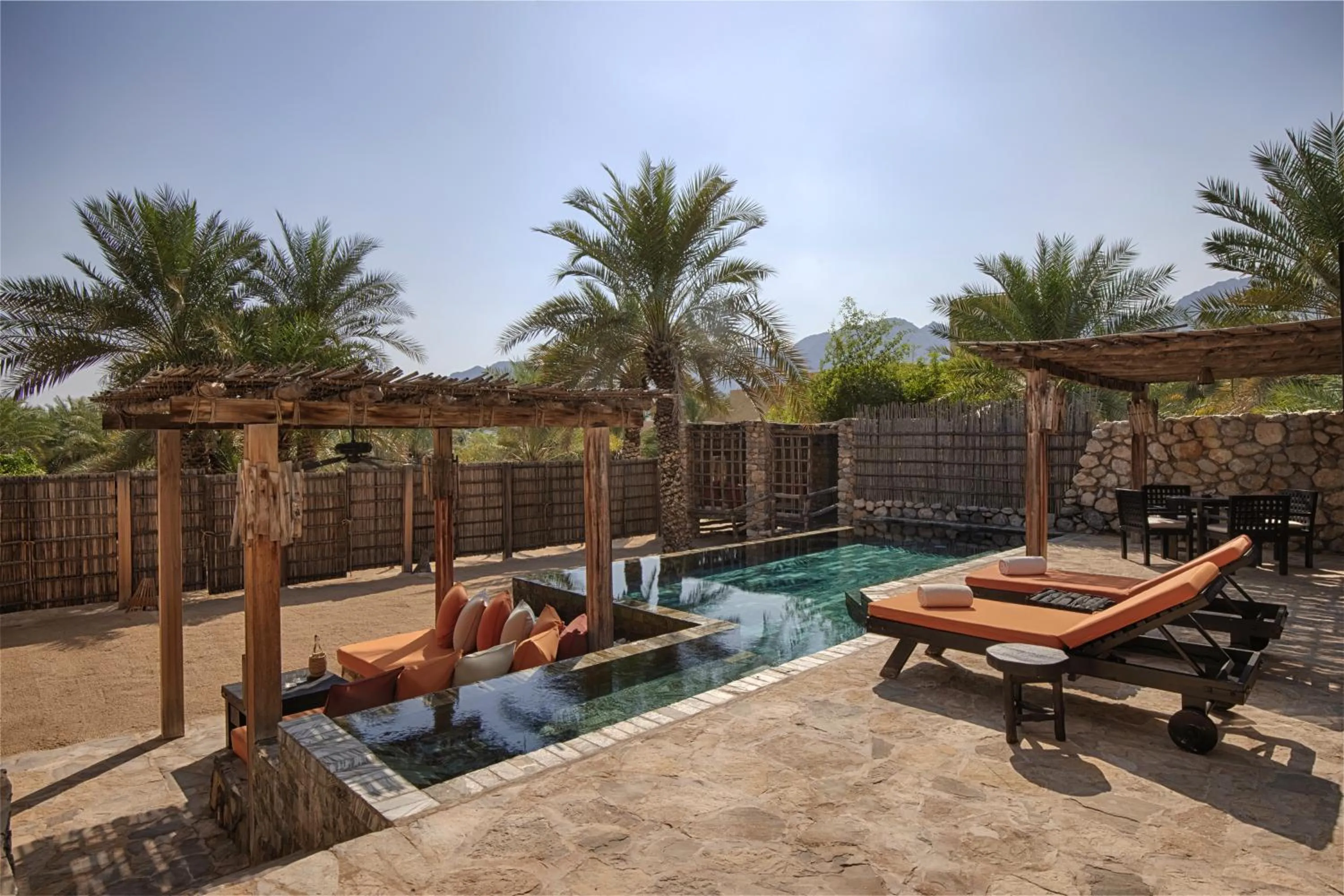 Swimming pool in Six Senses Zighy Bay
