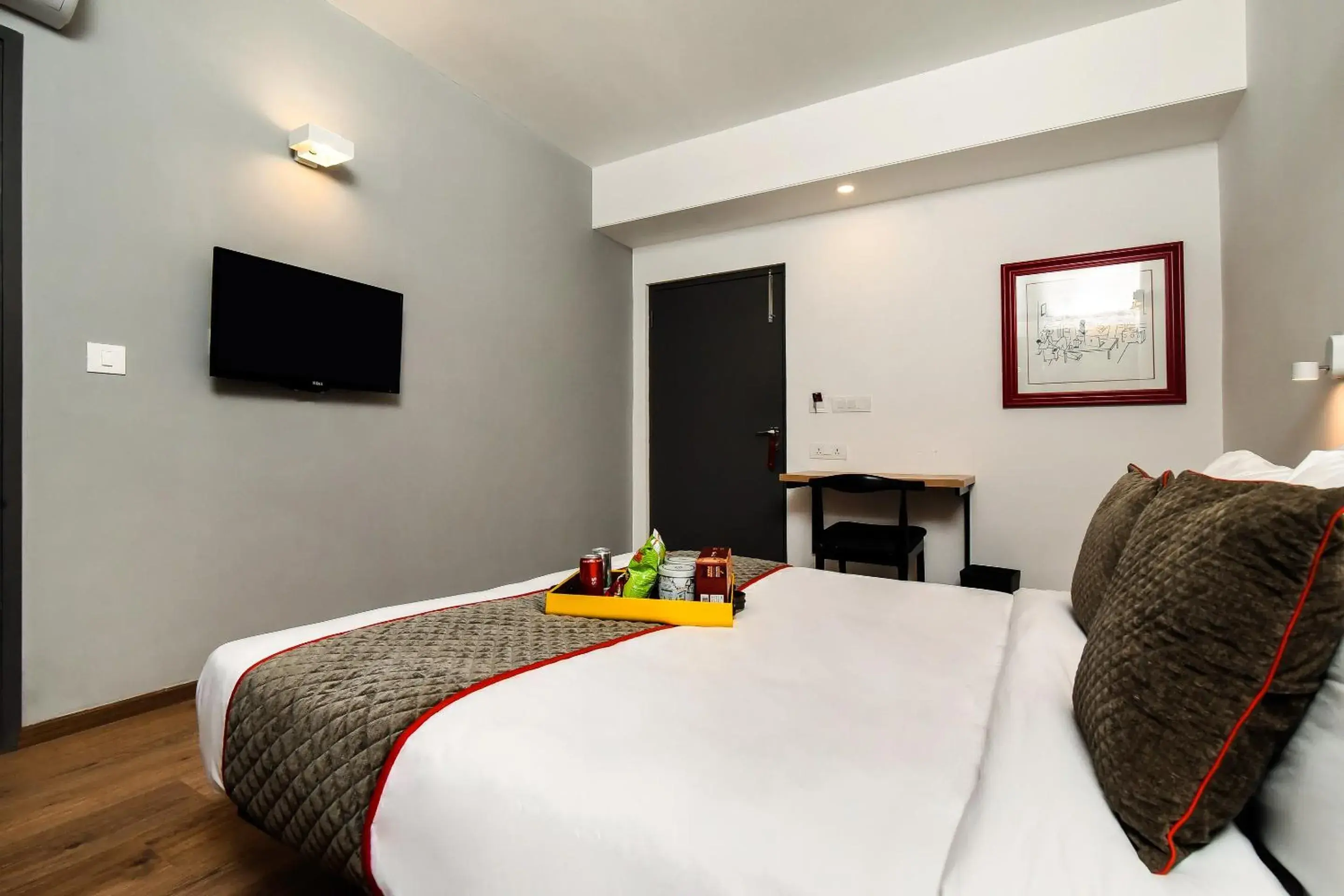 Lobby or reception, Bed in Townhouse C Scheme Ahinsa Circle Lobby or reception, Bed in Townhouse C Scheme Ahinsa Circle